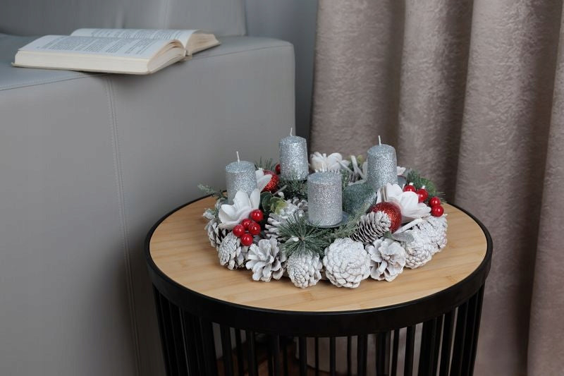 VENČEK alebo DEKORÁCIA vianočná, prírodná, biela, adventná, 30 cm Brand Strend Pro