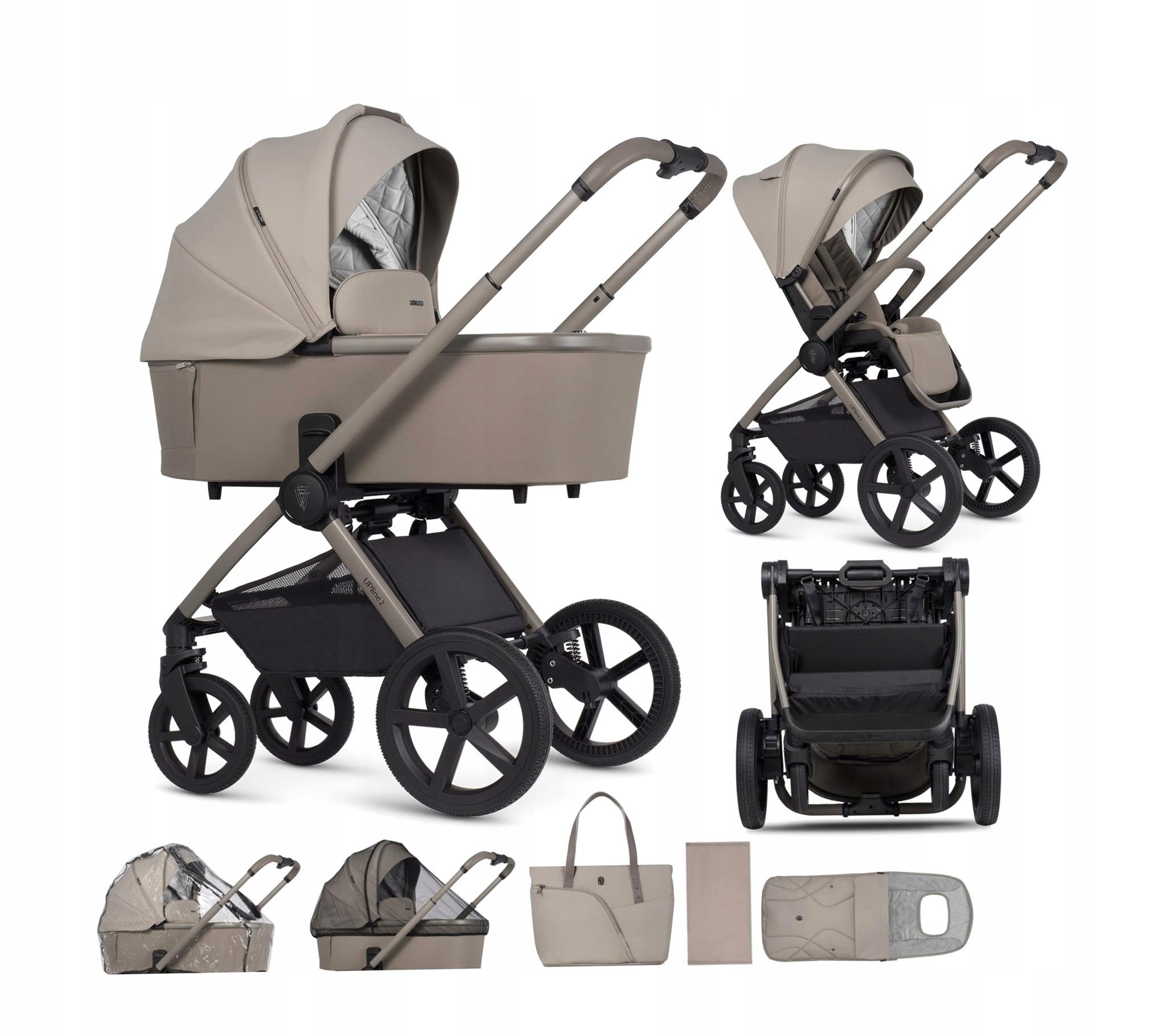 VENICCI STROLLER 2IN1 UPLINE 2 FRONT-BACK STROLLER WITH GONDOLA FOR BABY 22 KG