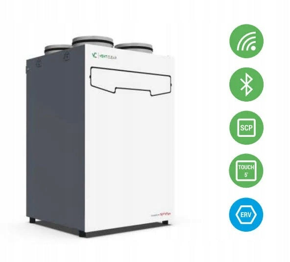 VENT CLEAR VD4 ERV Ultimate Vertical recuperator - energy efficient Brand Spiroflex