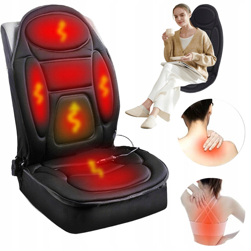 VENTILATED MASSAGE AND HEATING MAT FOR CAR OR OFFICE CHAIR 12V