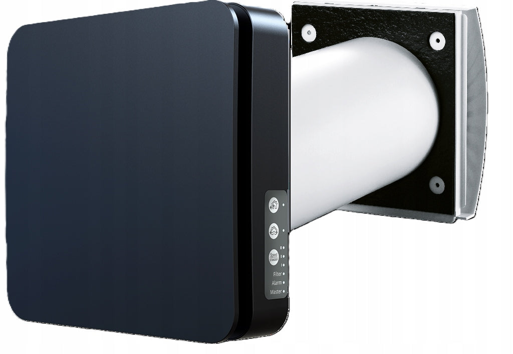 VENTO inHome WiFi BLK - decentralized ventilation unit - BLACK FRONT