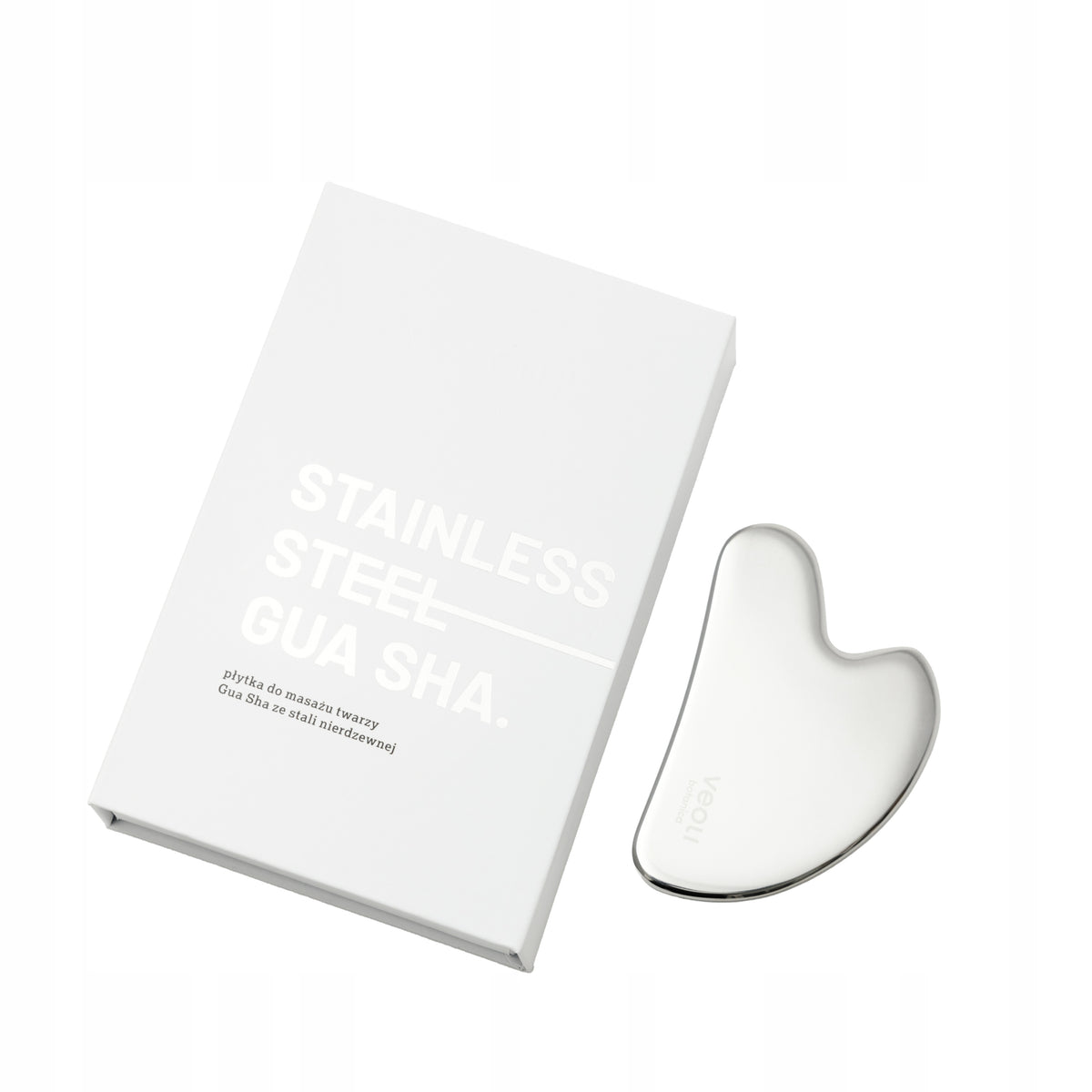 VEOLI BOTANICA STAINLESS STEEL GUA SHA FACE MASSAGE PLATE
