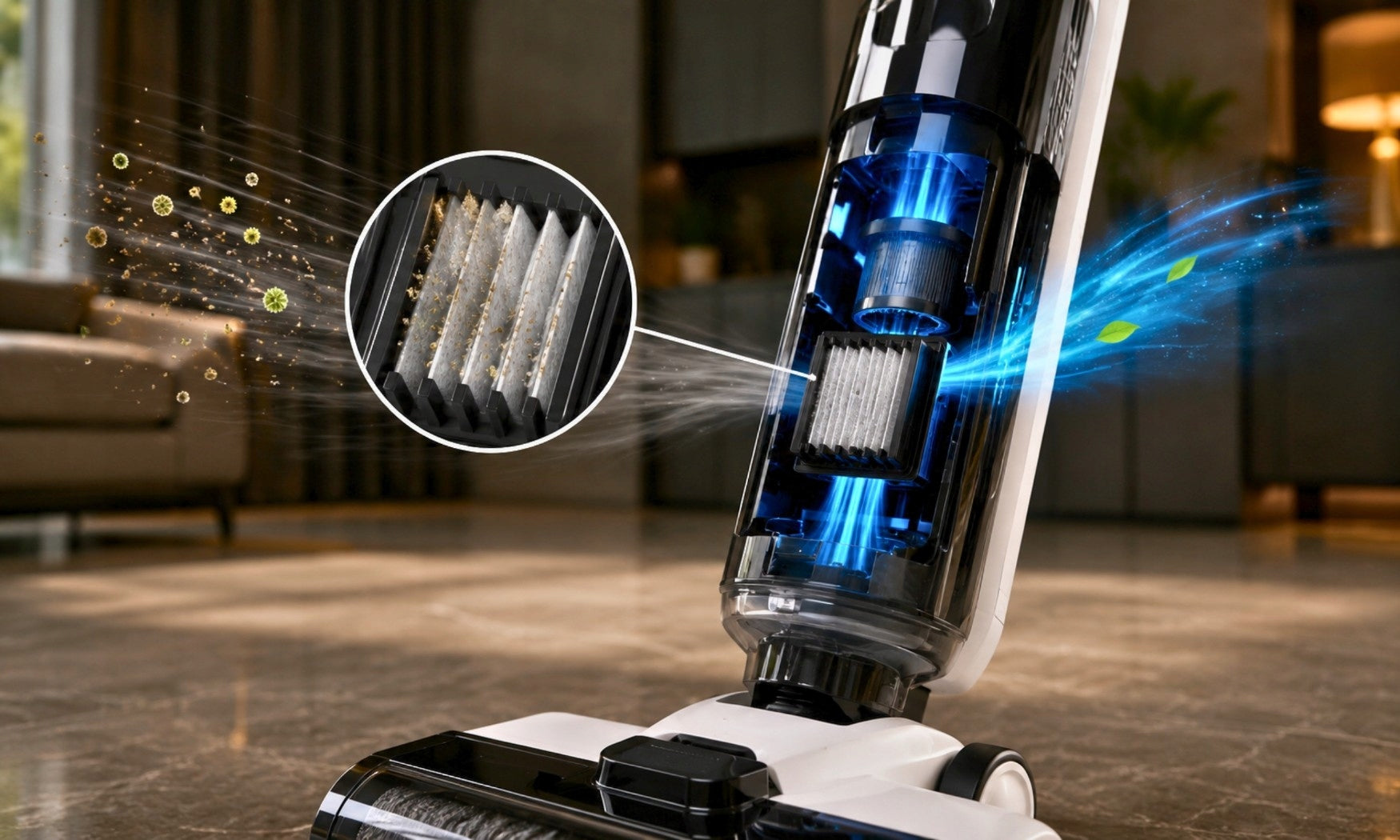 VERTICAL MOPPING VACUUM CLEANER CORDLESS POWERFUL HANDHELD PRO SET 8IN1 Power supply rechargeable battery