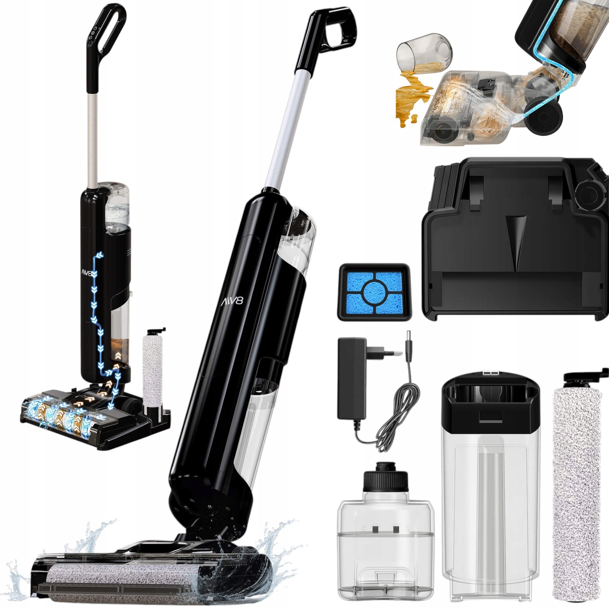 VERTICAL VACUUM CLEANER PRO BIONIC MOP FOR FLOORS VACUUM CLEANER MOPS UP WET