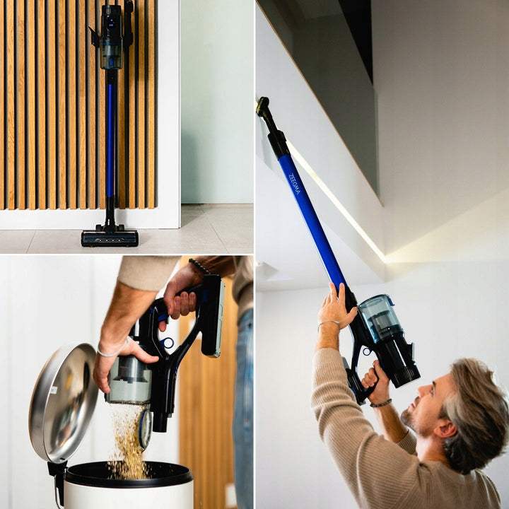 VERTICAL VACUUM CLEANER WIRELESS HANDHELD BAGLESS UP TO 60min ELECTROBRUSH Dominant color blue