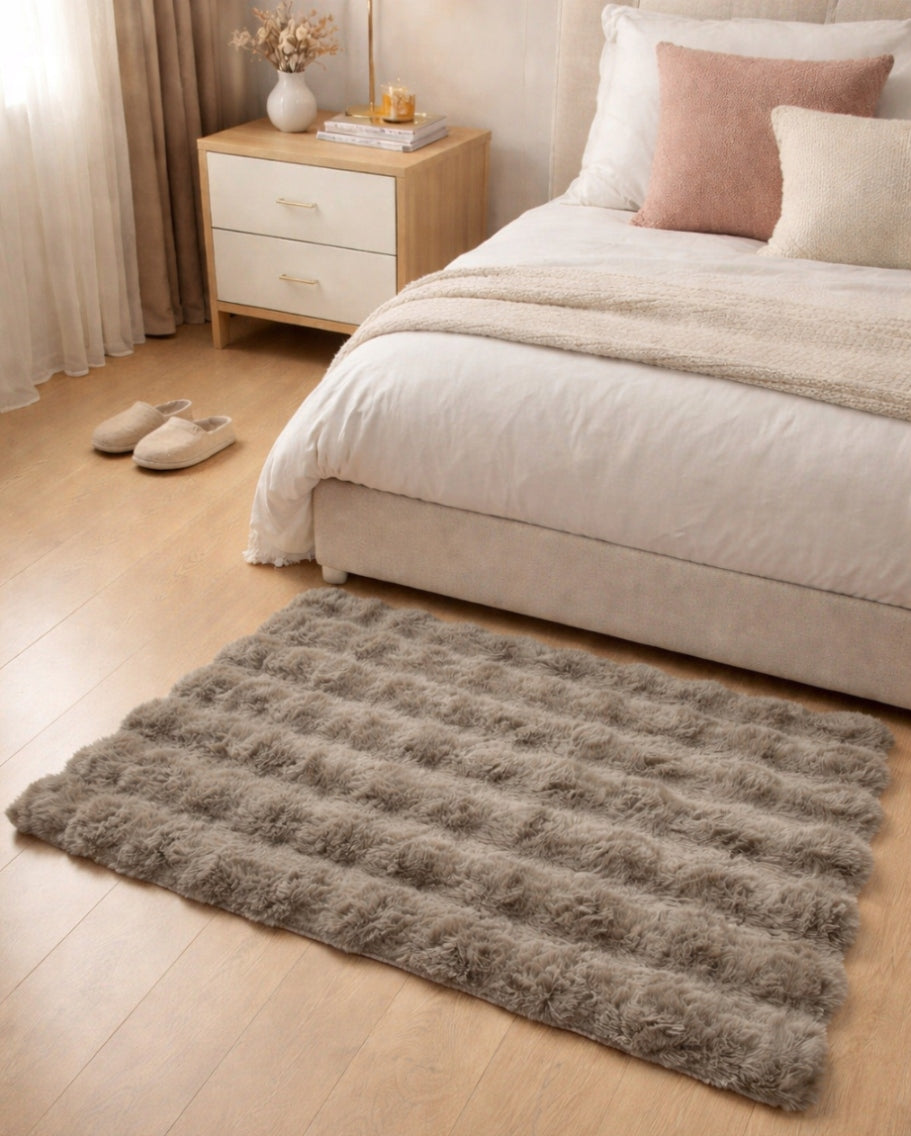 VERY SOFT BUBBLE RUG FAUX FUR 90X60 GREY Brand no brand