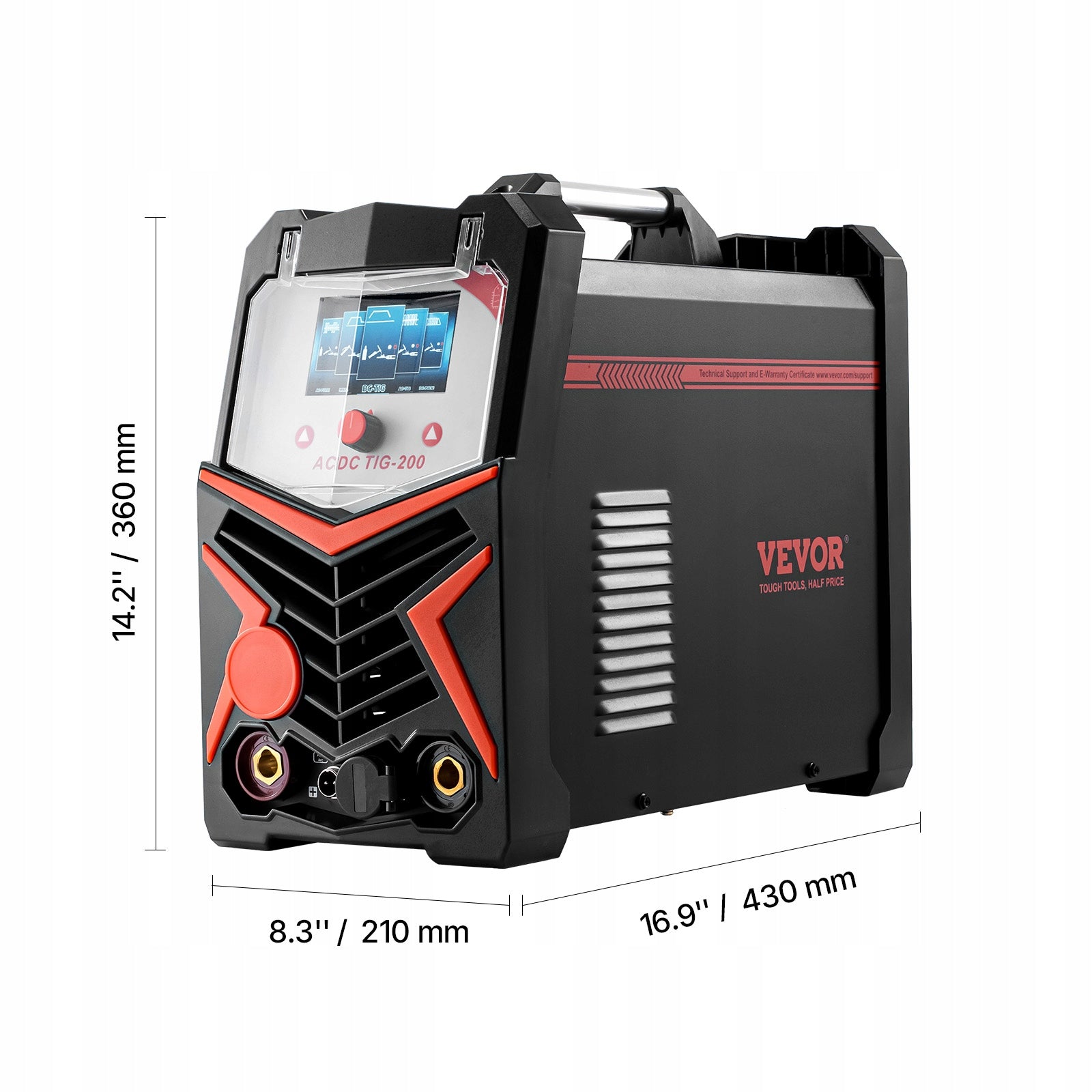 VEVOR 6 In 1 TIG Welder For Aluminum 200A With Intelligent LED Display Manufacturer code TIGHJ200ALHY08YB