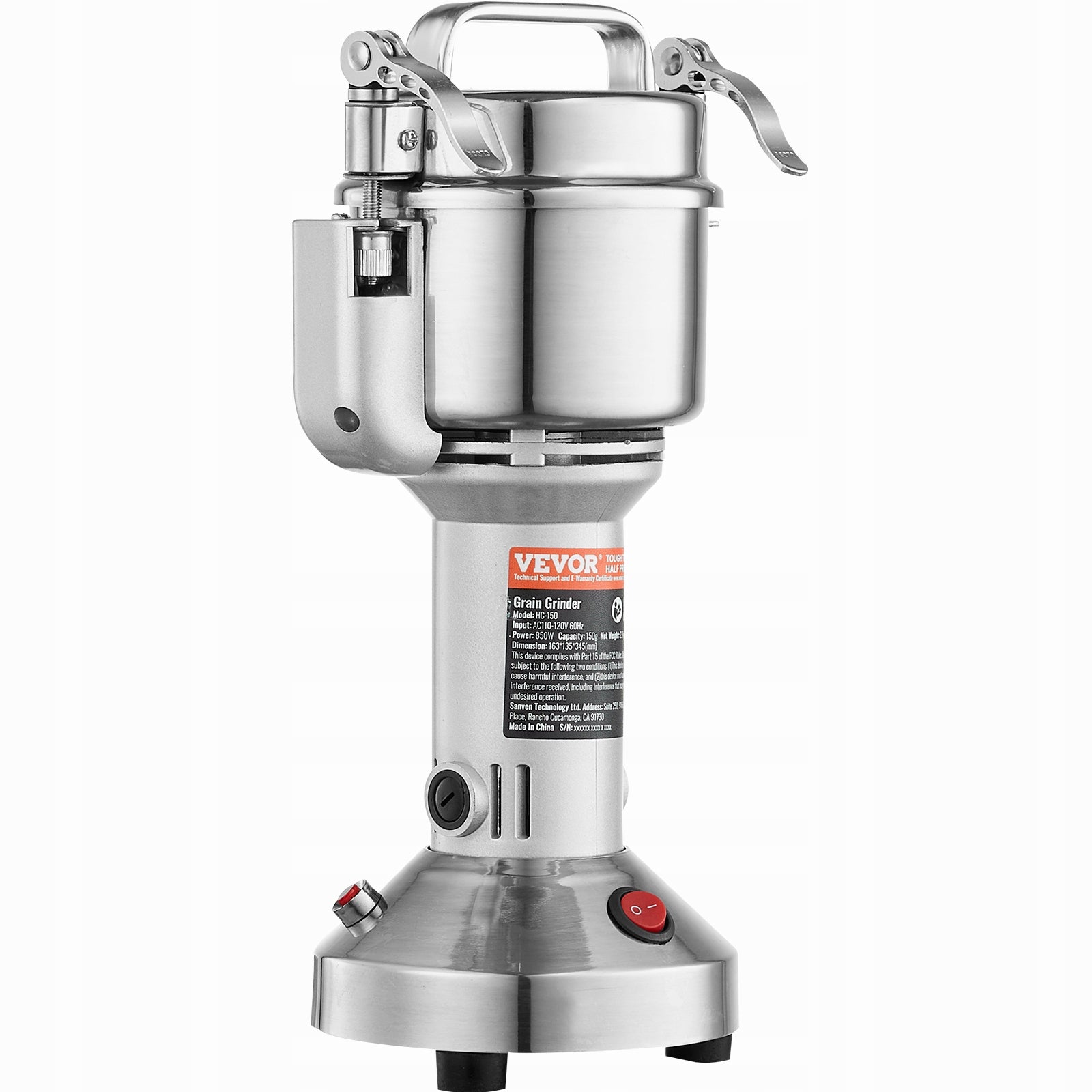 VEVOR 750g Commercial Spice Grinder Electric Grain Mill Grinder High Speed