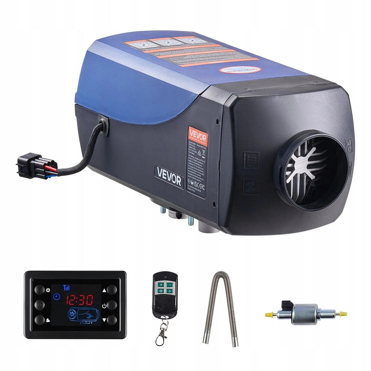 VEVOR 8kW Diesel Parking Heater, 12V/24V Air Heater with LCD Switch and Remote Control, 10L Fuel Tank