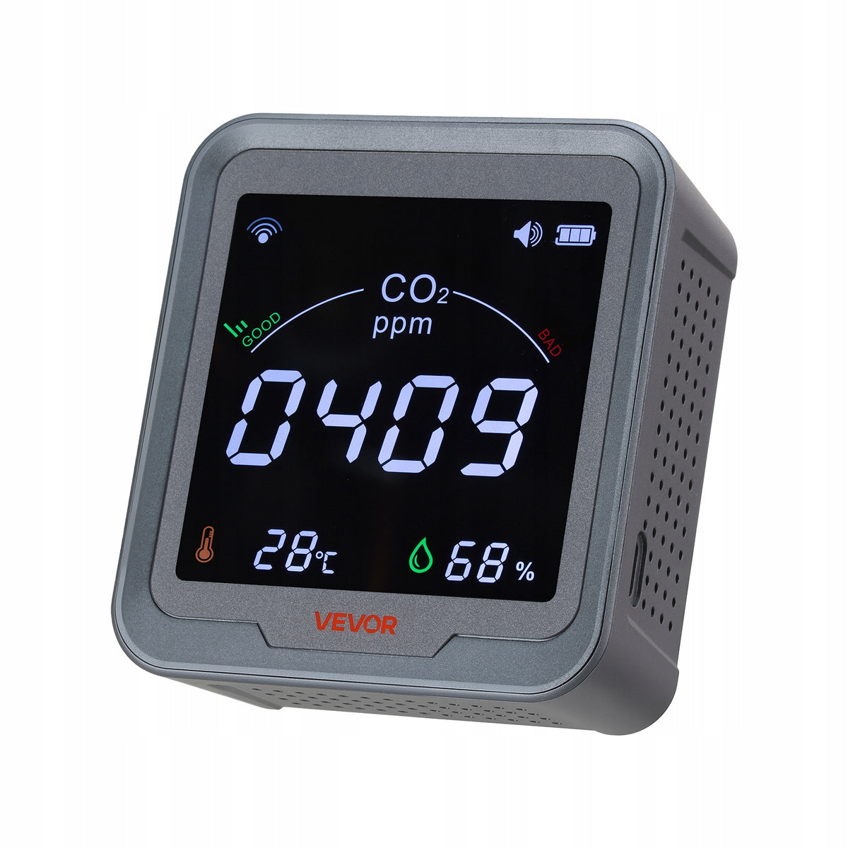 VEVOR Carbon Dioxide Sensor With Mini Program Carbon Dioxide Meter