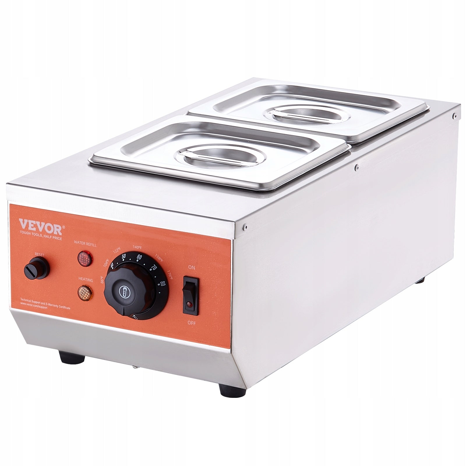 VEVOR Commercial Chocolate Melting Machine 2x3,5L 800W Stainless Steel