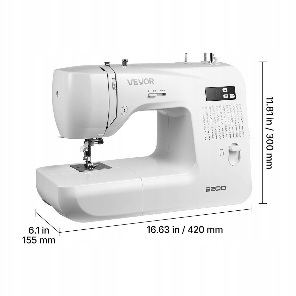 VEVOR Computer Sewing Machine 36W 60 Patterns Digital Sewing Machine Brand Vevor