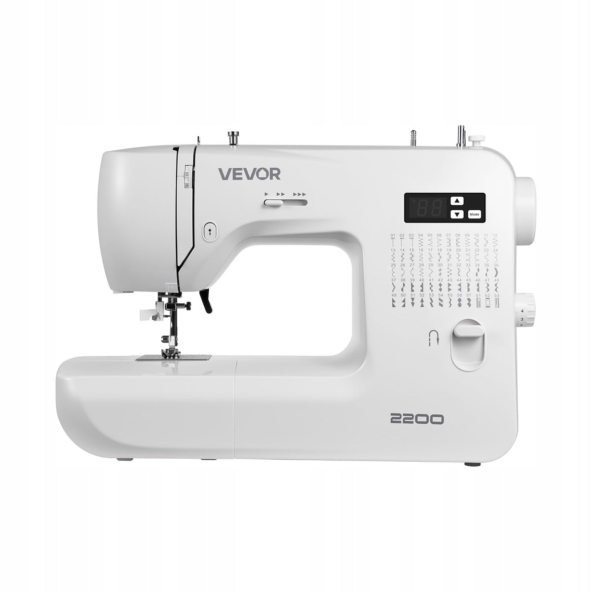 VEVOR Computer Sewing Machine 36W 60 Patterns Digital Sewing Machine Dominant color white
