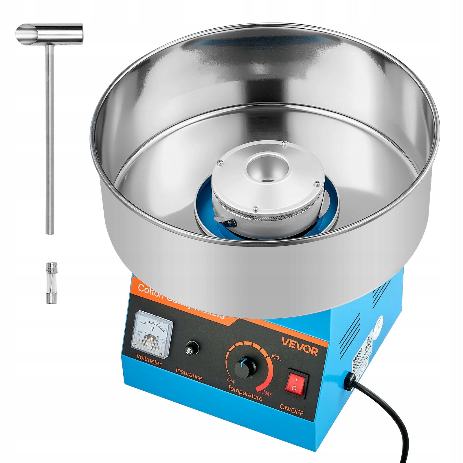 VEVOR Cotton Candy Machine 1000W With Built-in Thermostat Blue Manufacturer code TSXXHMHTJL