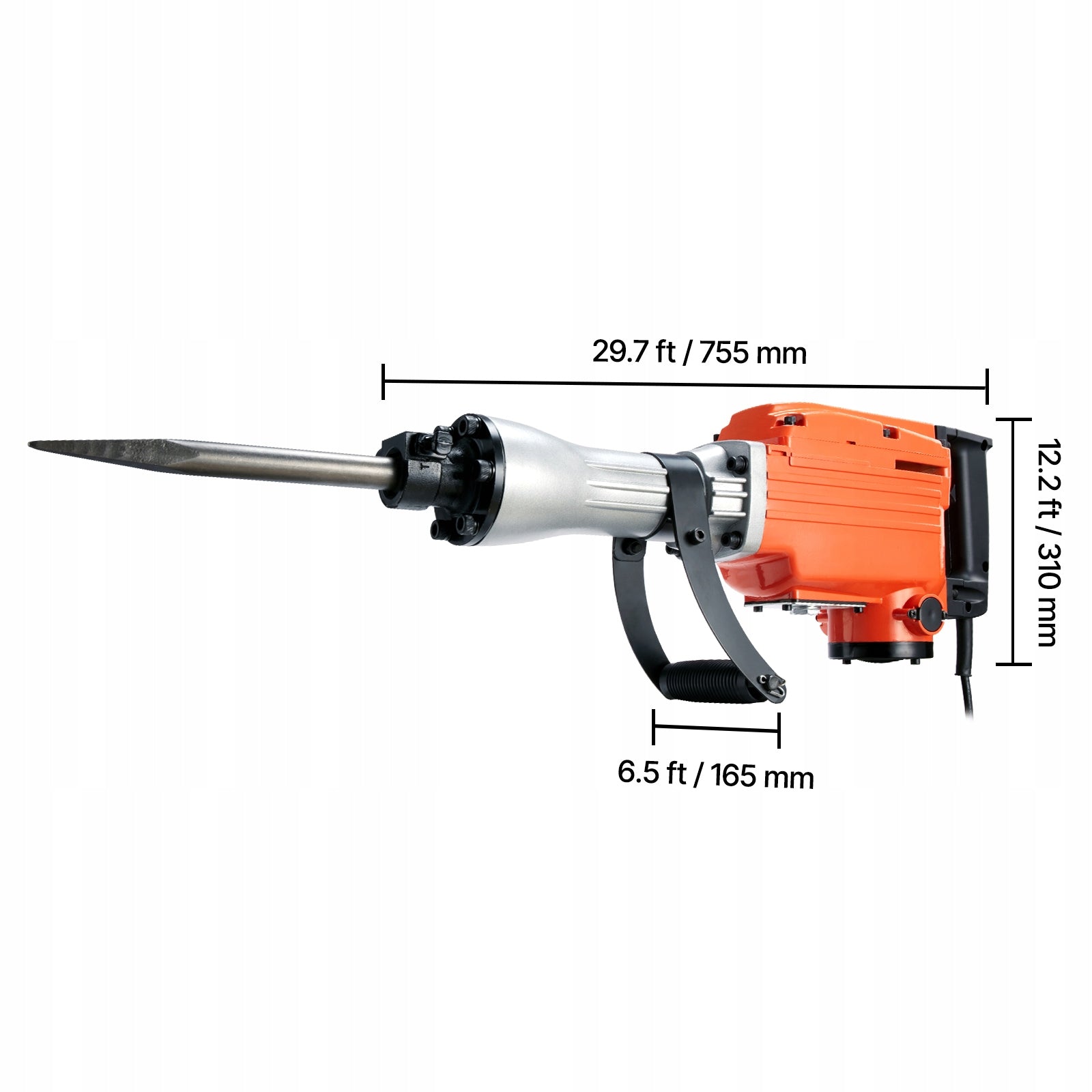 VEVOR Demolition Hammer 2200W With Chisel Art And Gloves Orange Manufacturer code DXDHYCJZPZNCGH2B