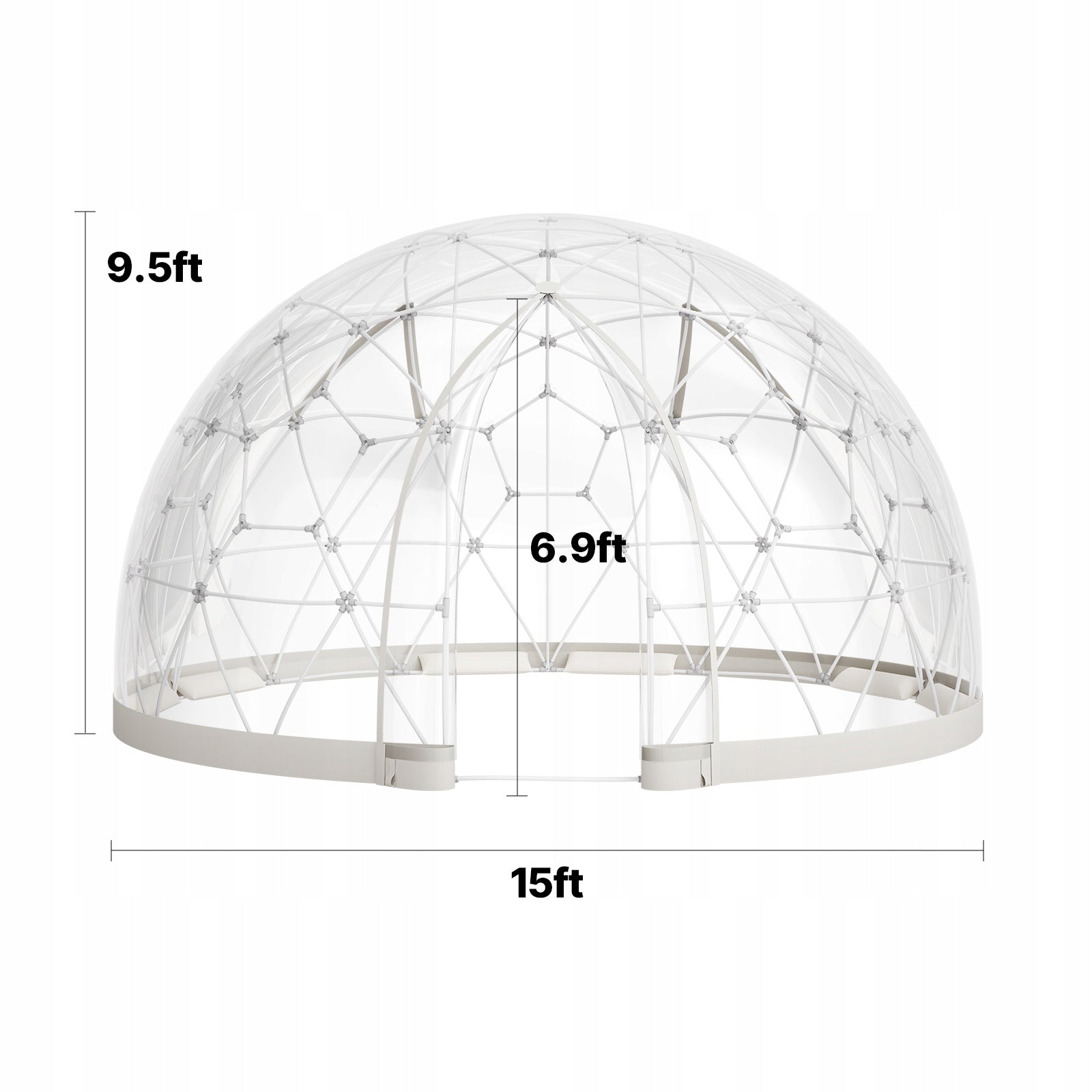 VEVOR Dome Tent 4,57x2,9M Transparent Tent For 10 to 14 Persons Manufacturer code TMXKZP15