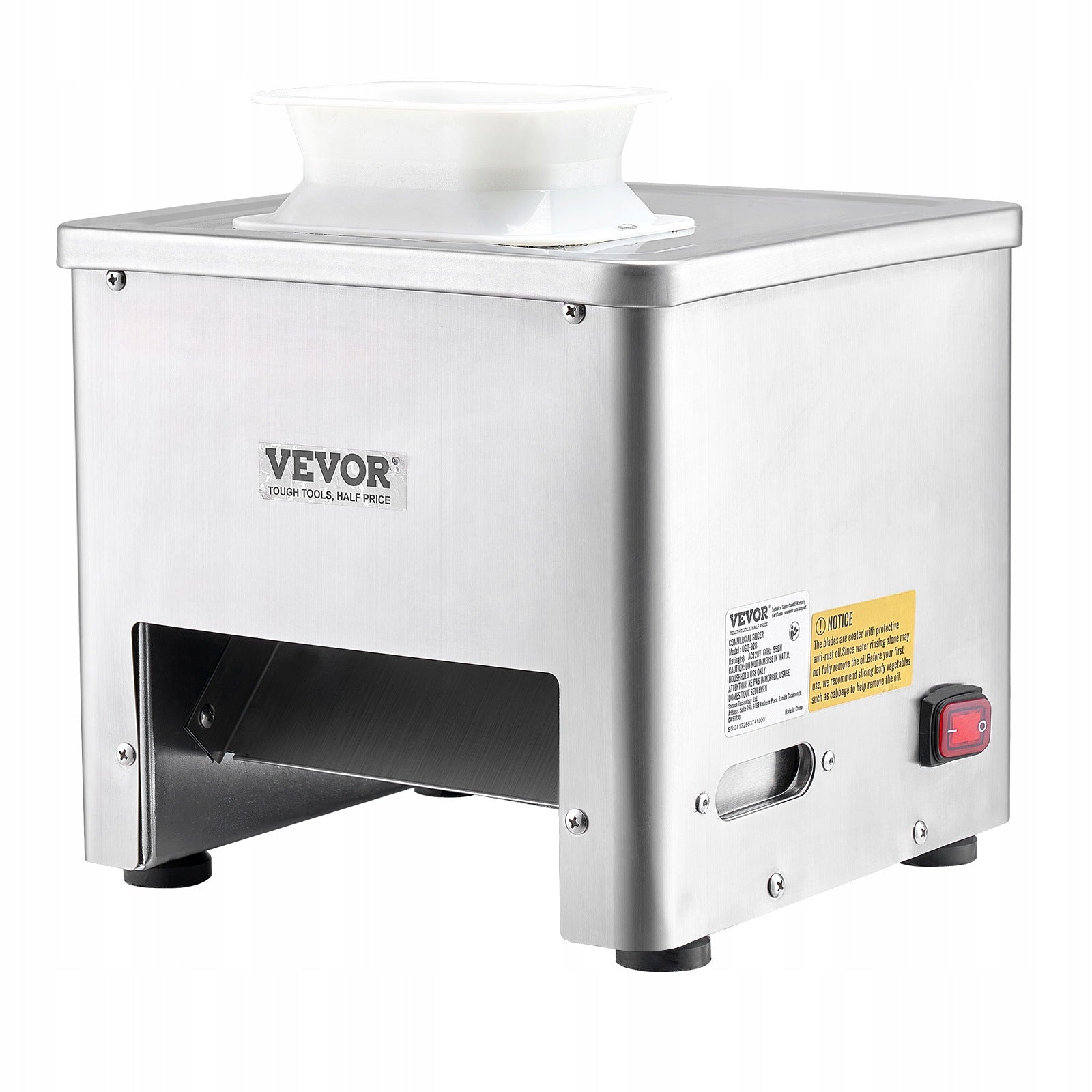 VEVOR Electric Meat Slicer 550W 159KG/H Cutting Thickness 3,5MM Brand Vevor