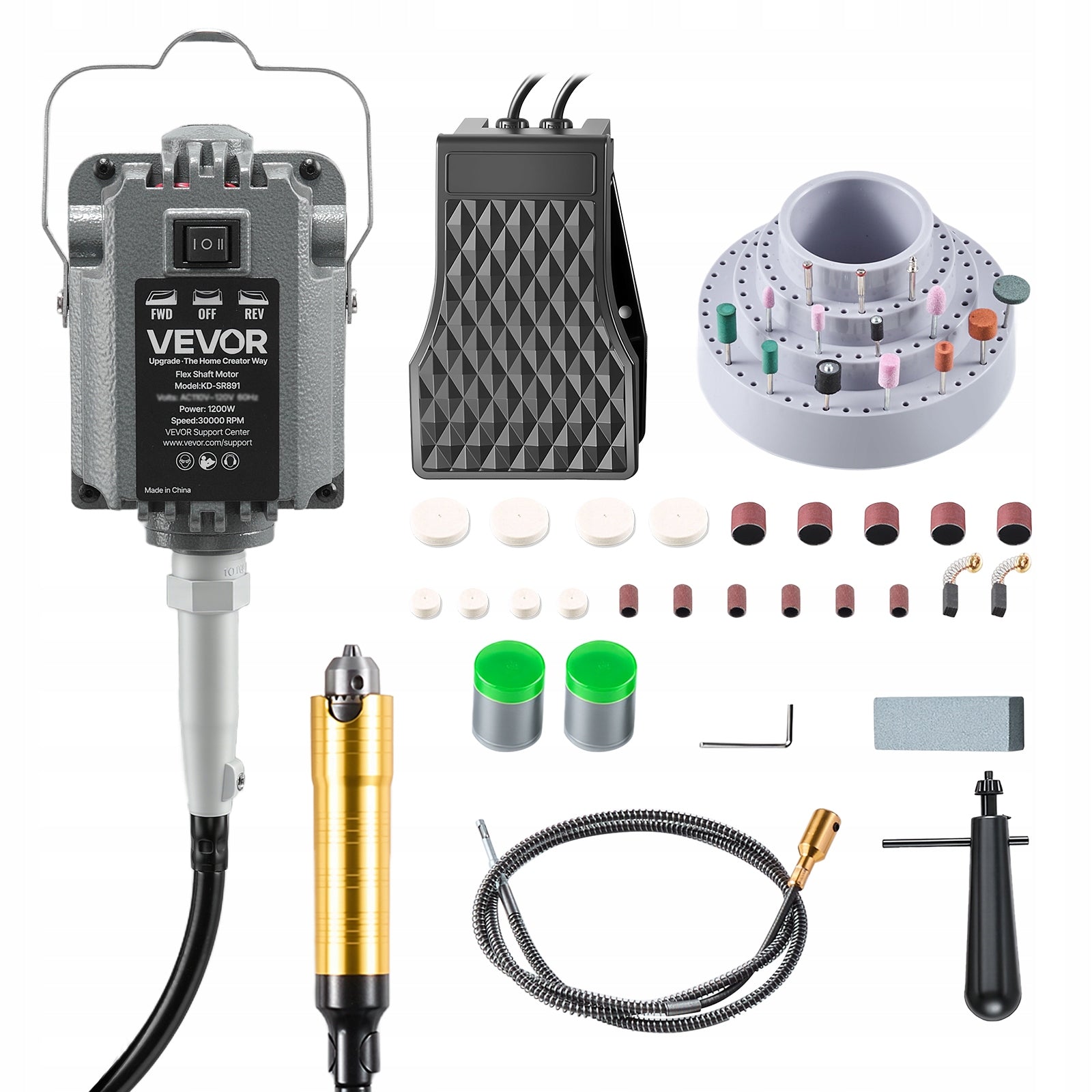 VEVOR Electric Rotary Tool 1200W With Foot Pedal Control Brand Vevor
