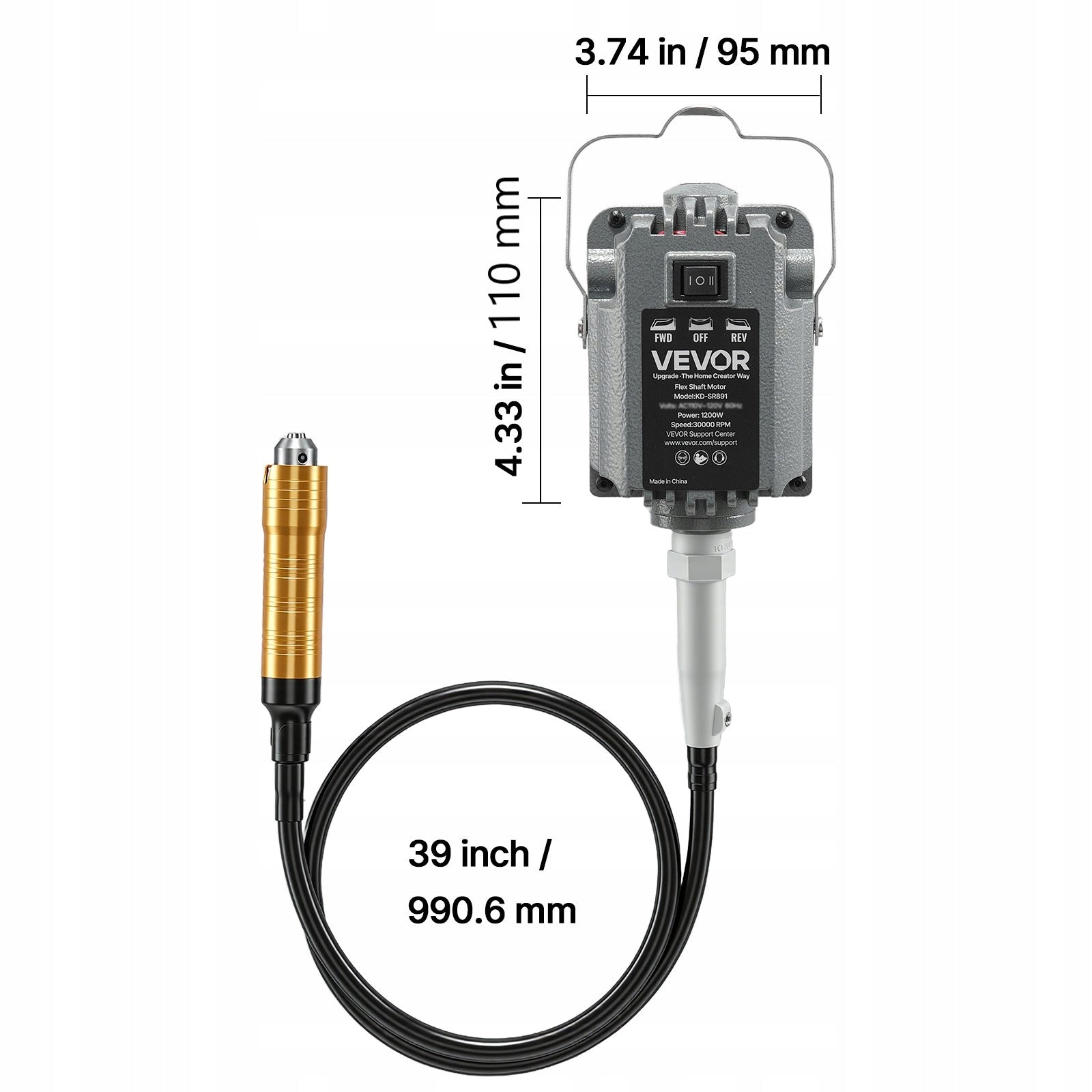 VEVOR Electric Rotary Tool 1200W With Foot Pedal Control Manufacturer code DDDMJ1200