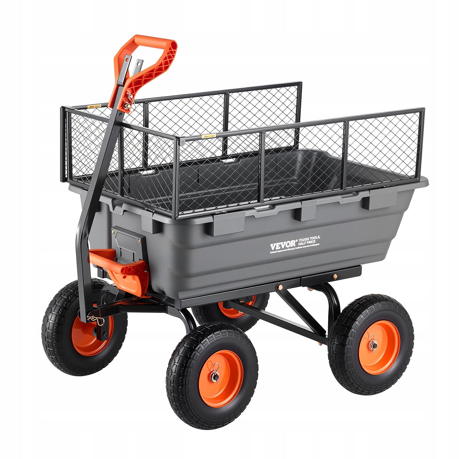 VEVOR Garden Cart 544KG With Tipping Function With 13" Polyurethane Tyres Brand Vevor