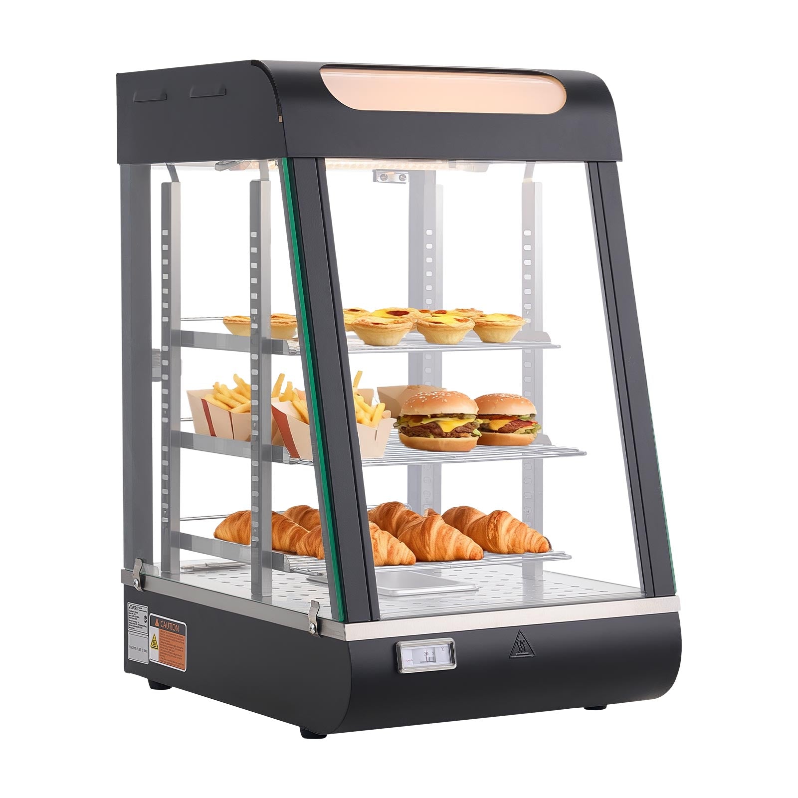 VEVOR Heating Cabinet 57L 800W 3-Level 30 – 85°C Food Warmer