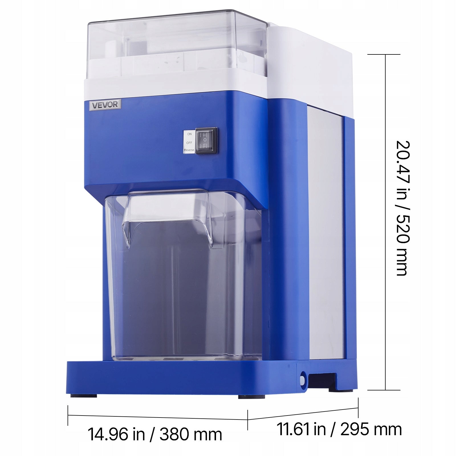 VEVOR Ice Crusher Capacity 1,8L 300W With Stainless Steel Blades Manufacturer code BBJLB18L400
