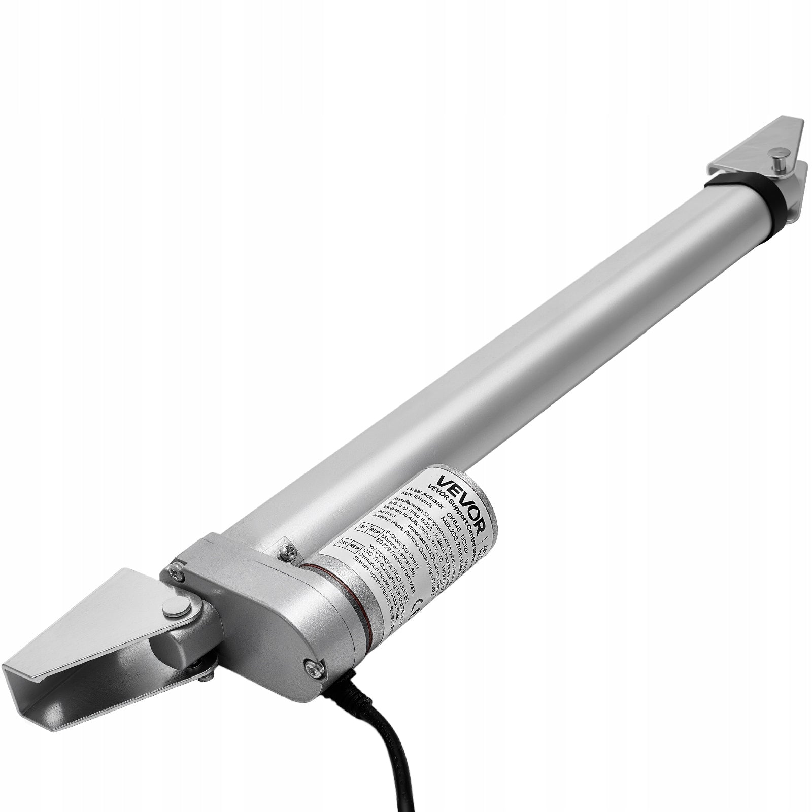 VEVOR Linear Actuator 12V 15MM/S 250MM Waterproof With Mounting Bracket