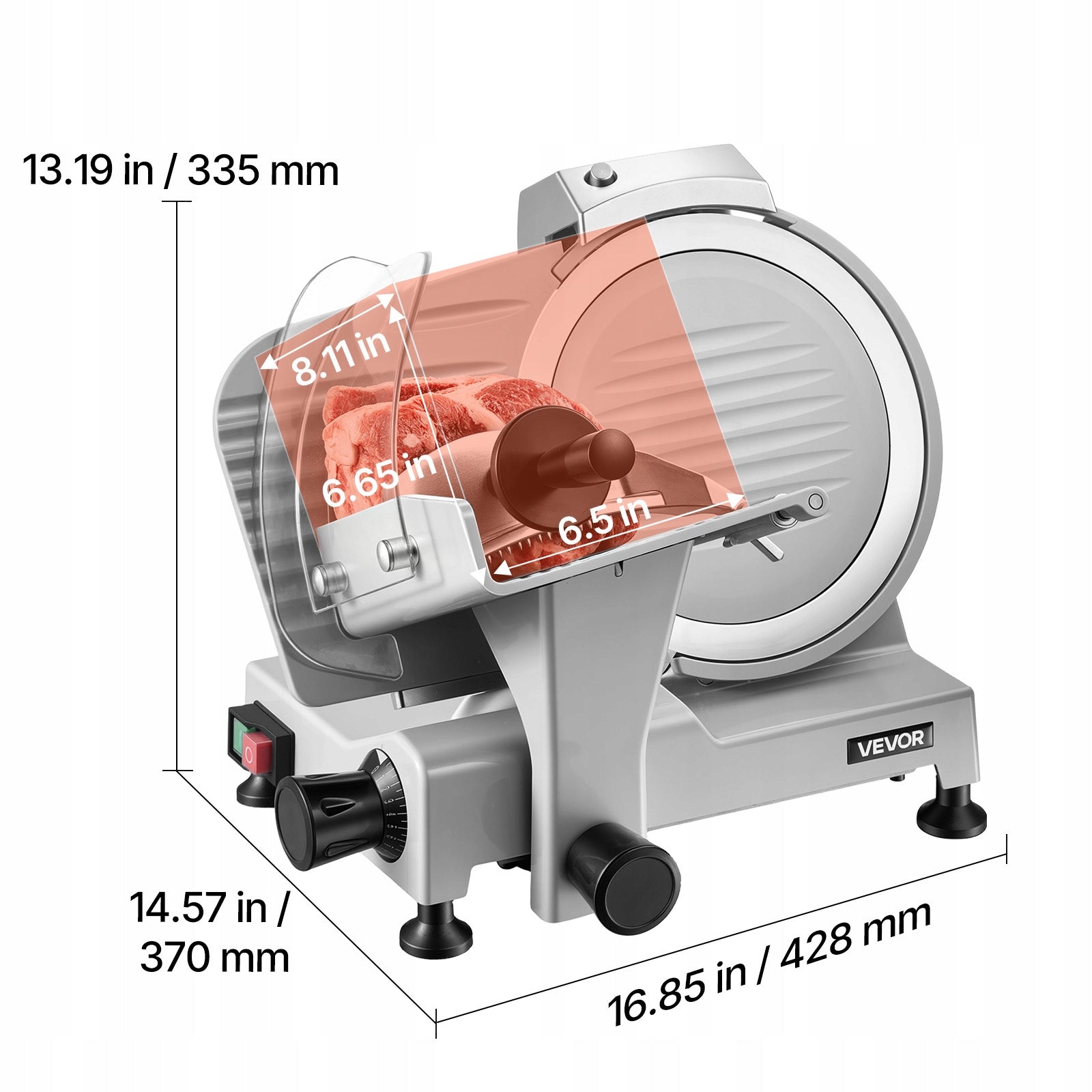 VEVOR Meat Slicer 300W Cutting Thickness 0 – 12MM Electric Manufacturer code DRQPJSYKSYB