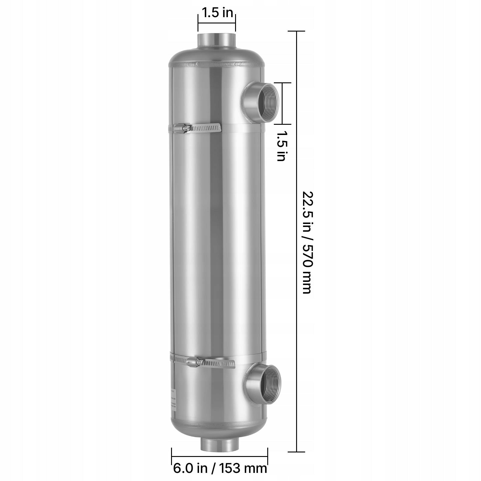 VEVOR Pool Heater 61,5KW Heat Exchanger For Swimming Pool With 30 Pipes Manufacturer code YCHRQBXG210