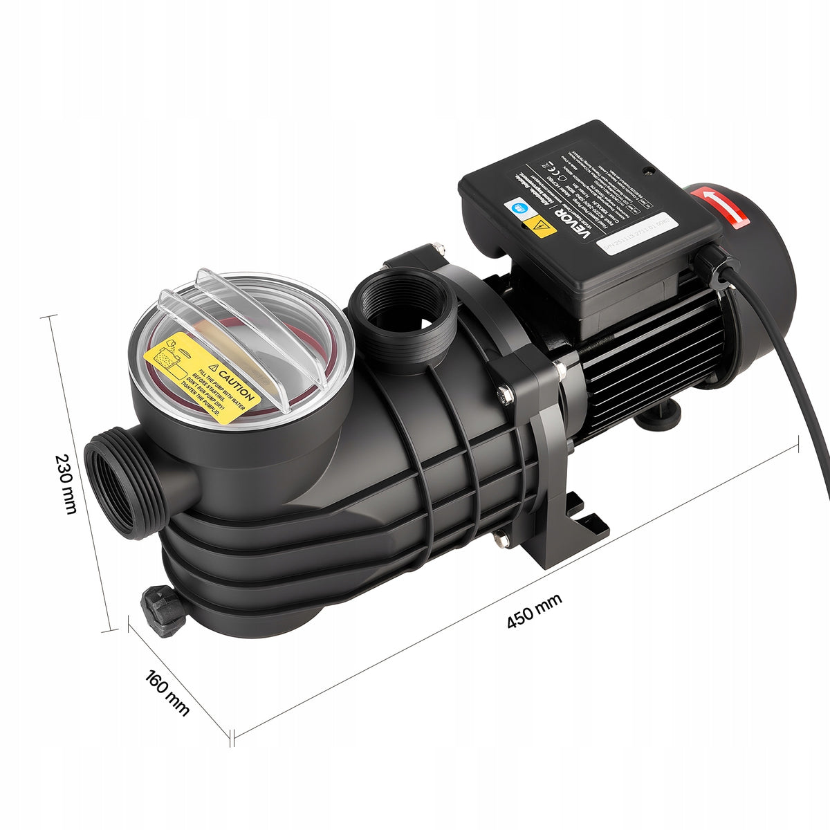 VEVOR Pool Pump 180W 10,800L/H With Filter Basket And Lid Manufacturer code DSYCGLBO