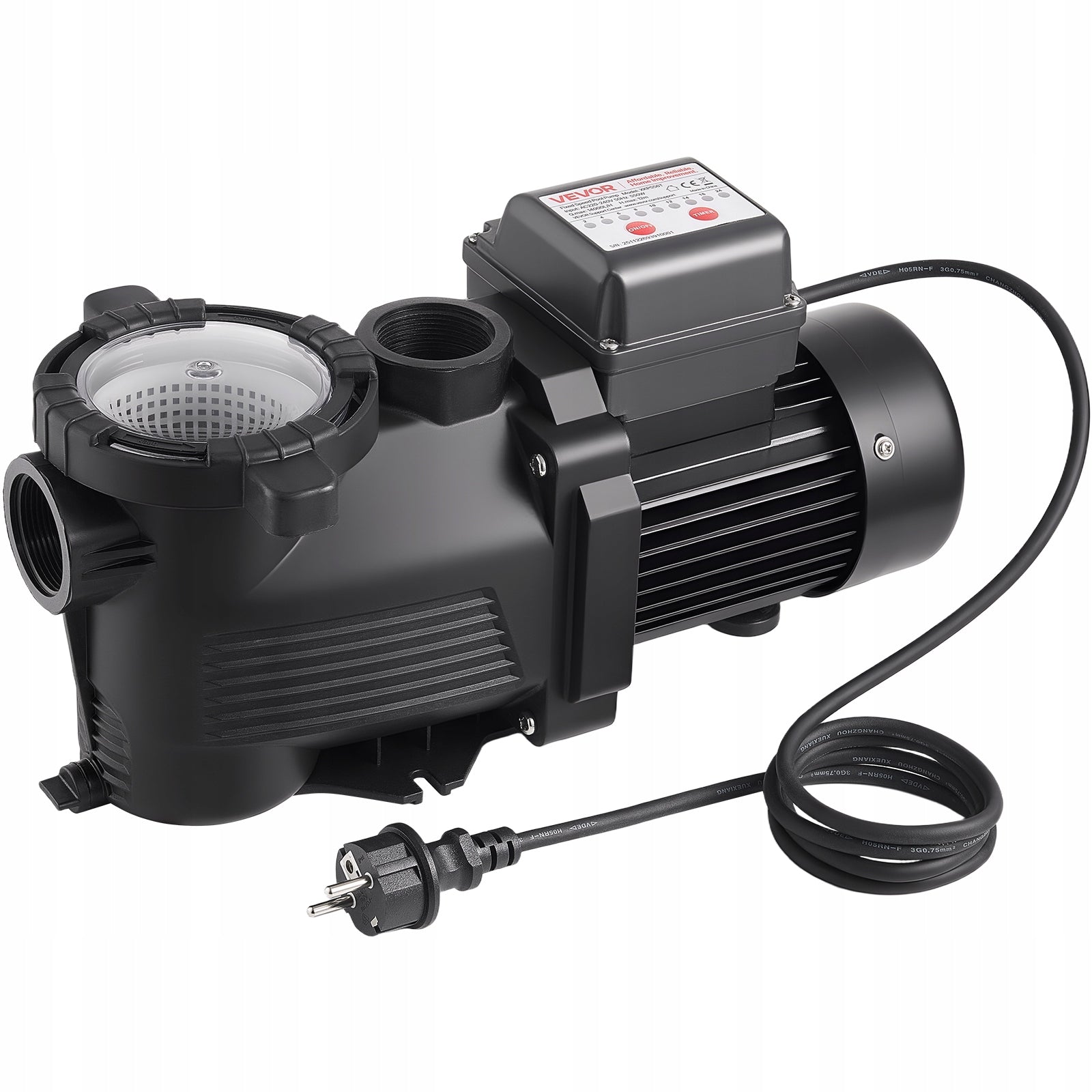 VEVOR Pool Pump 550W 14,000L/H Single Stage With 24-Hour Timer Brand Vevor