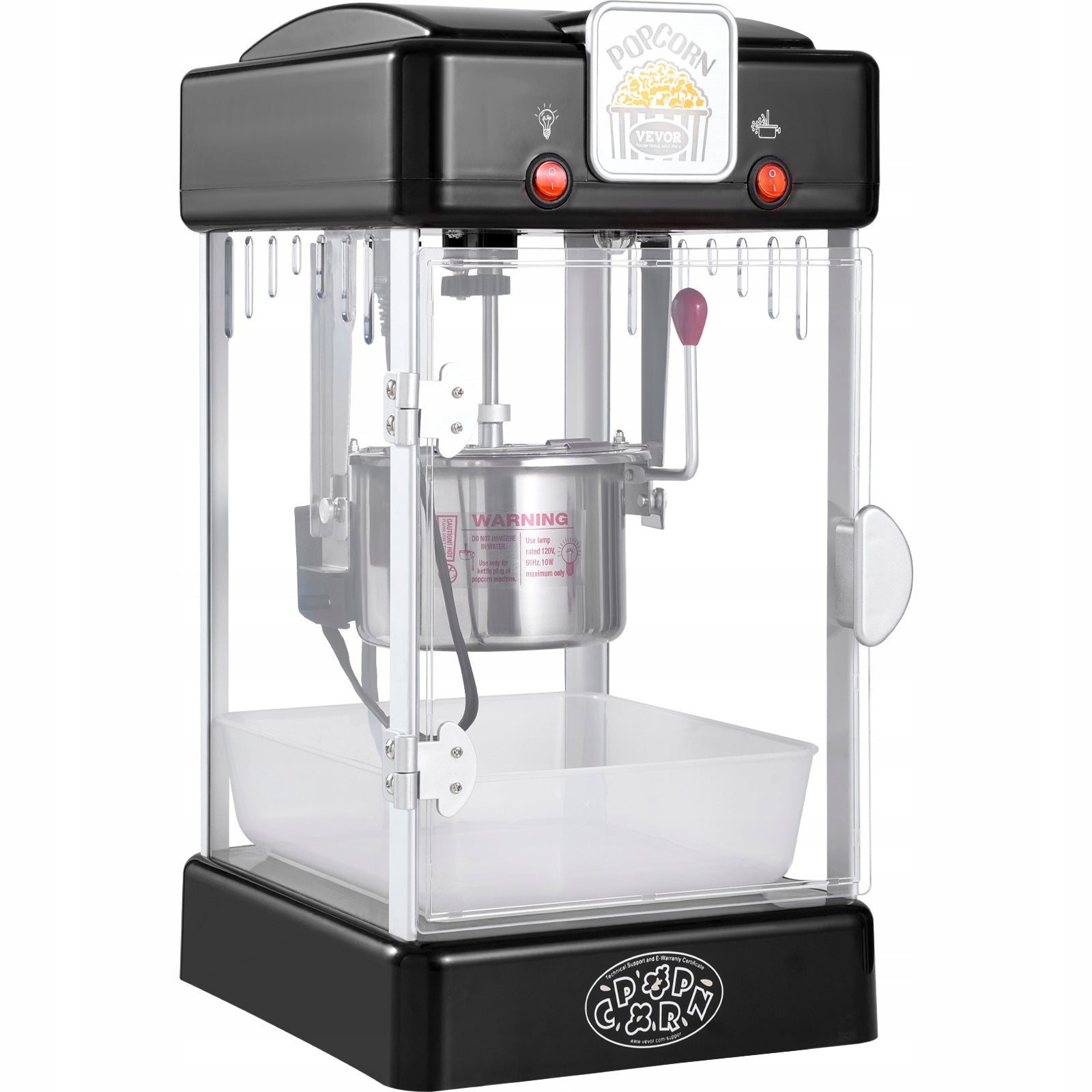 VEVOR Popcorn Machine 2,5OZ 300W With Magnetic Door Closure