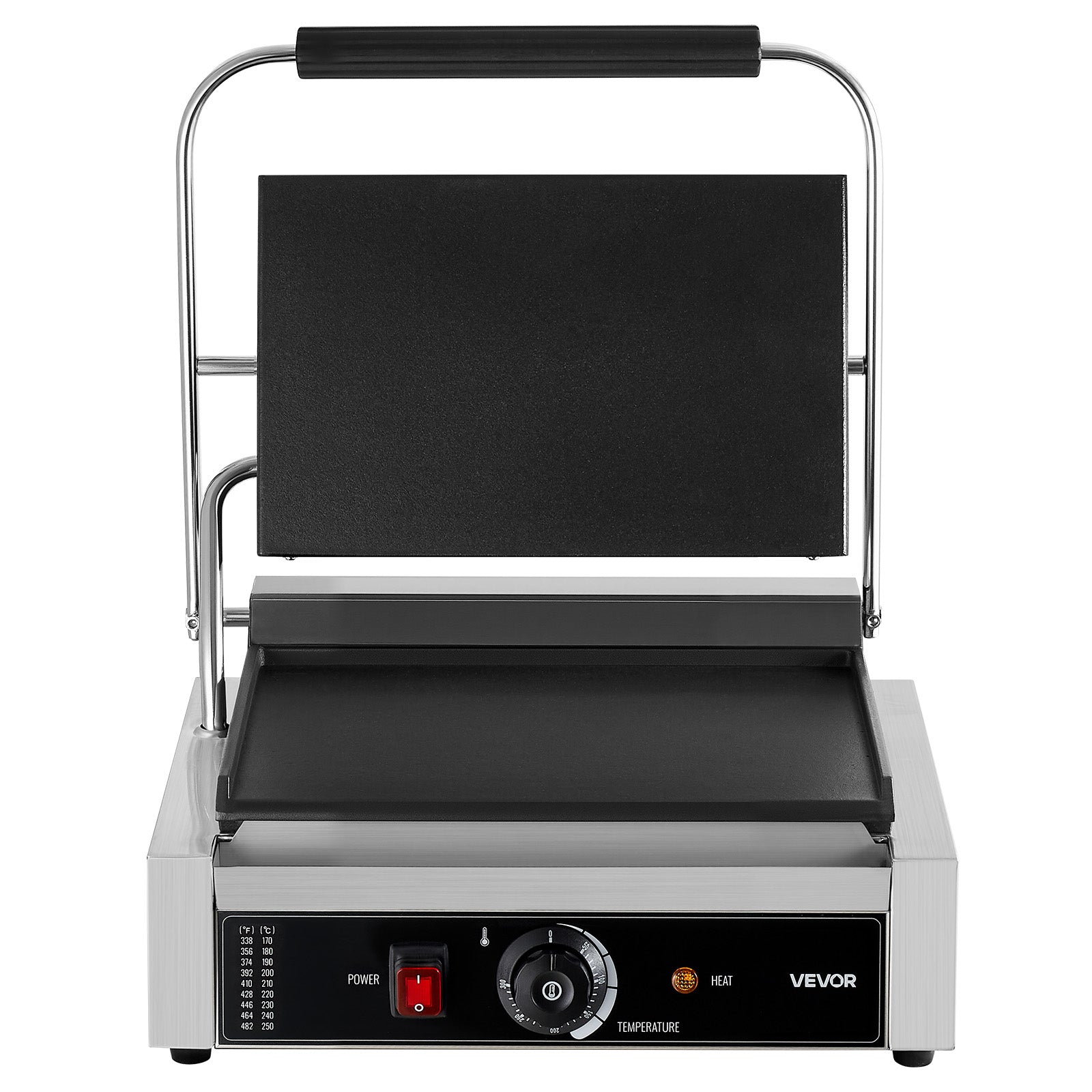 VEVOR Sandwich Toaster 3200W Contact Grill With Temperature Control Dominant color silver