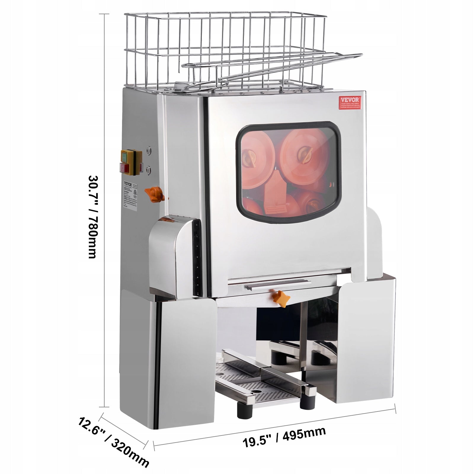VEVOR Sokowirówka Stal Nierdzewna 120 W Produkcja 20 Pomarańczy/MIN EAN (GTIN) 840349953939