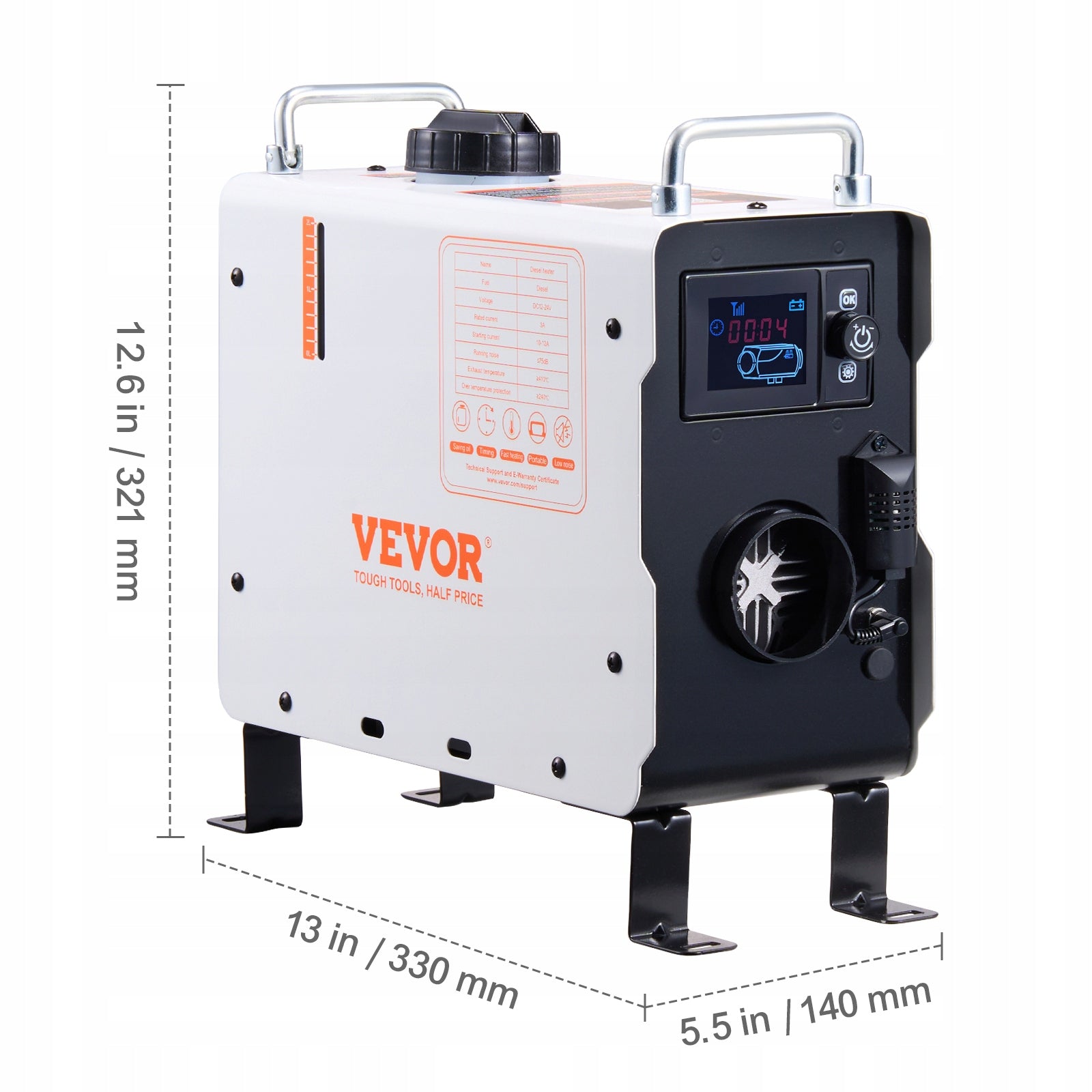 VEVOR Stop Heating Heater 2KW With Innovative Alarm System CO Manufacturer code CYJRQHWKLS2K