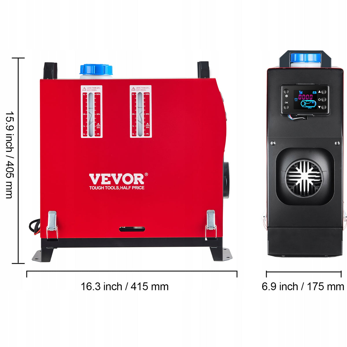 VEVOR Stop Heating Heater 8KW Low Noise With Remote Control Packaging status original