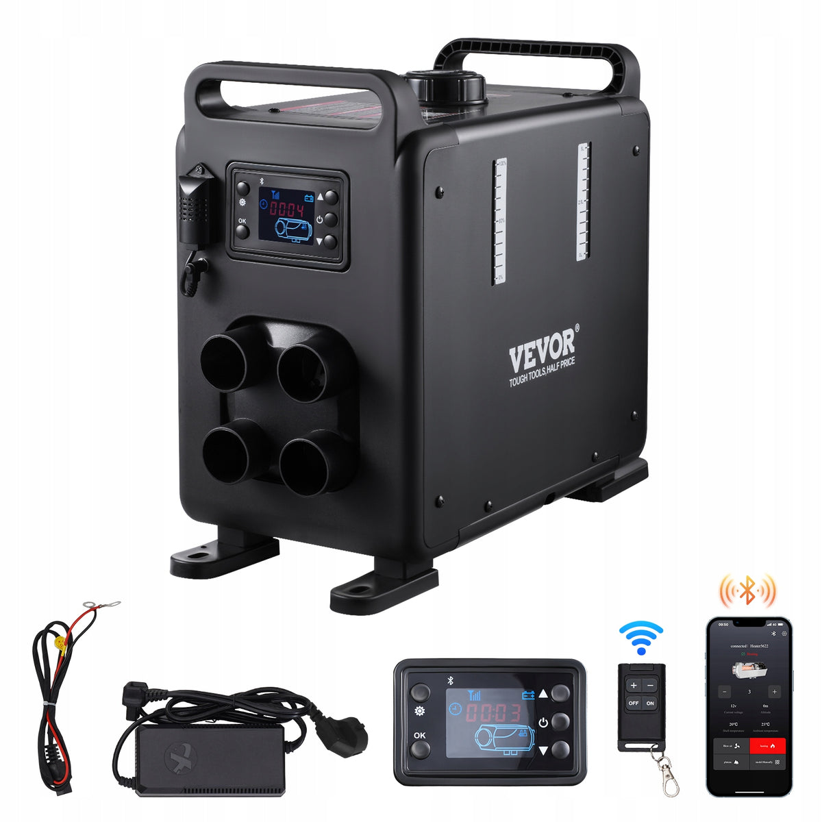 VEVOR Stop Heating Heater 8KW Vertical With CO Alarm And Remote Control Manufacturer code 8KOS4H9V2