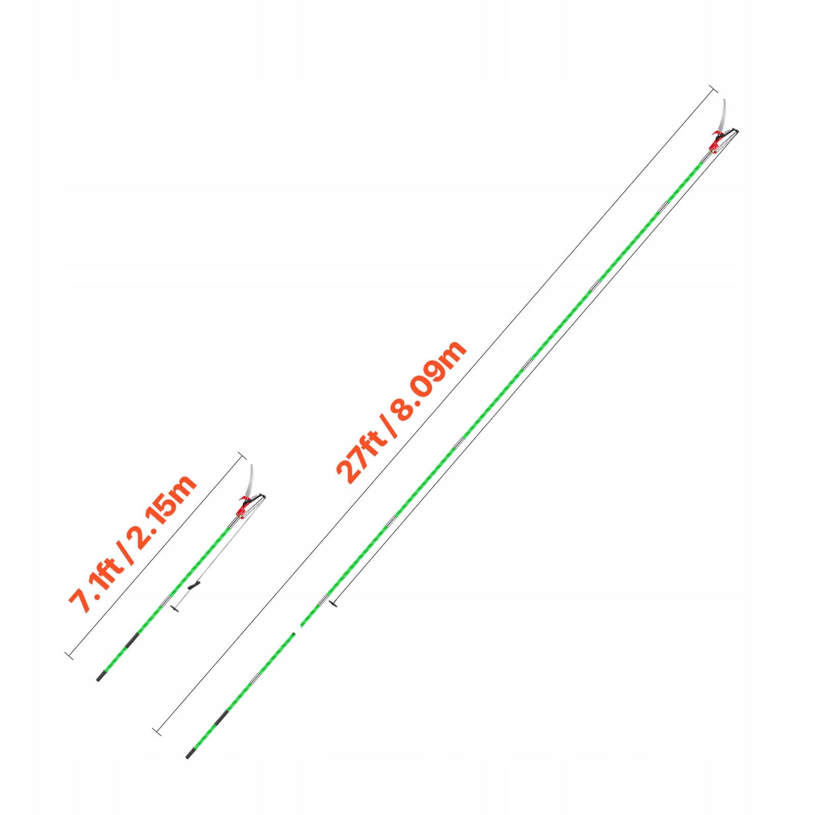 VEVOR Telescopic Branch Saw 215,3-809,3CM With Versatile Blades EAN (GTIN) 197988534839