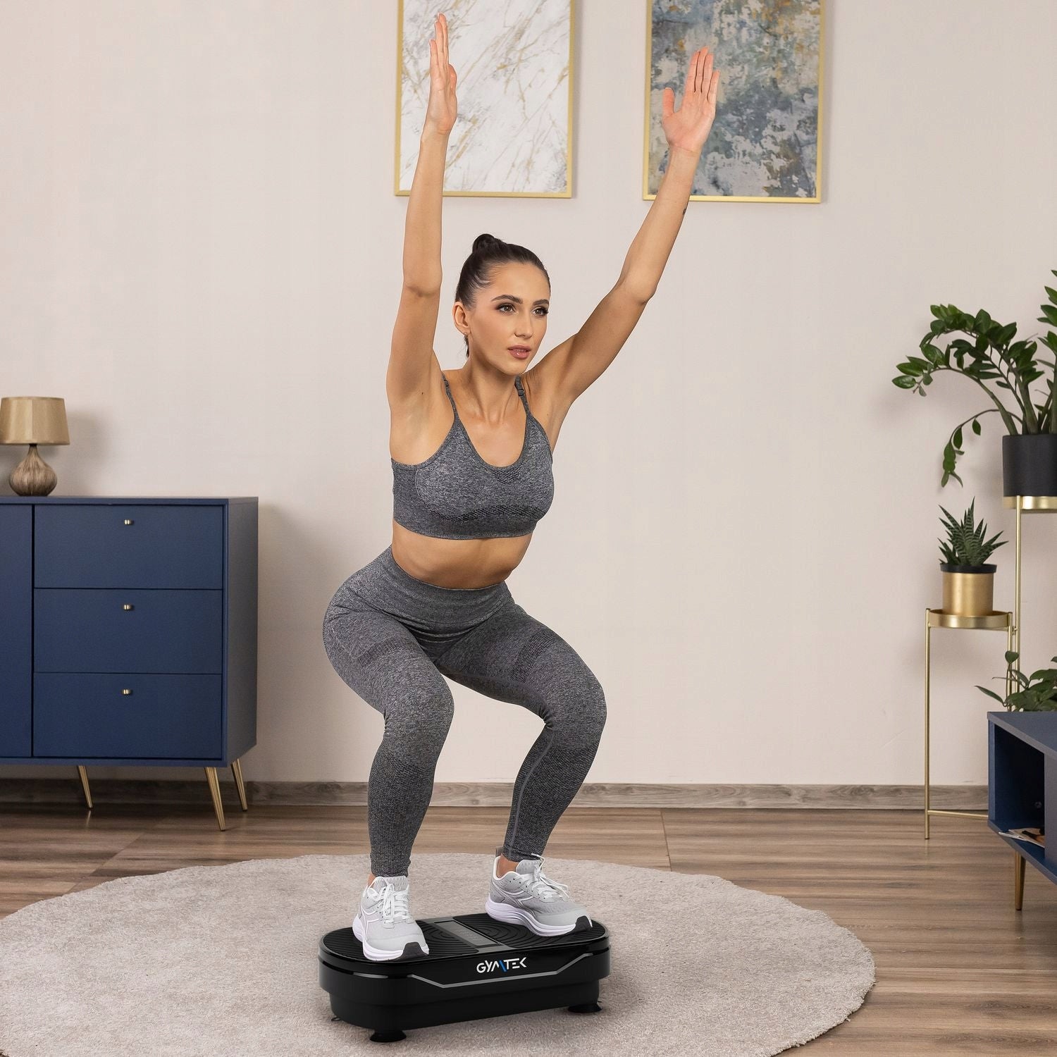 VIBRATING PLATFORM FOR FITNESS EXERCISES WITH LINKS UP TO 150KG GYMTEK Brand Gymtek