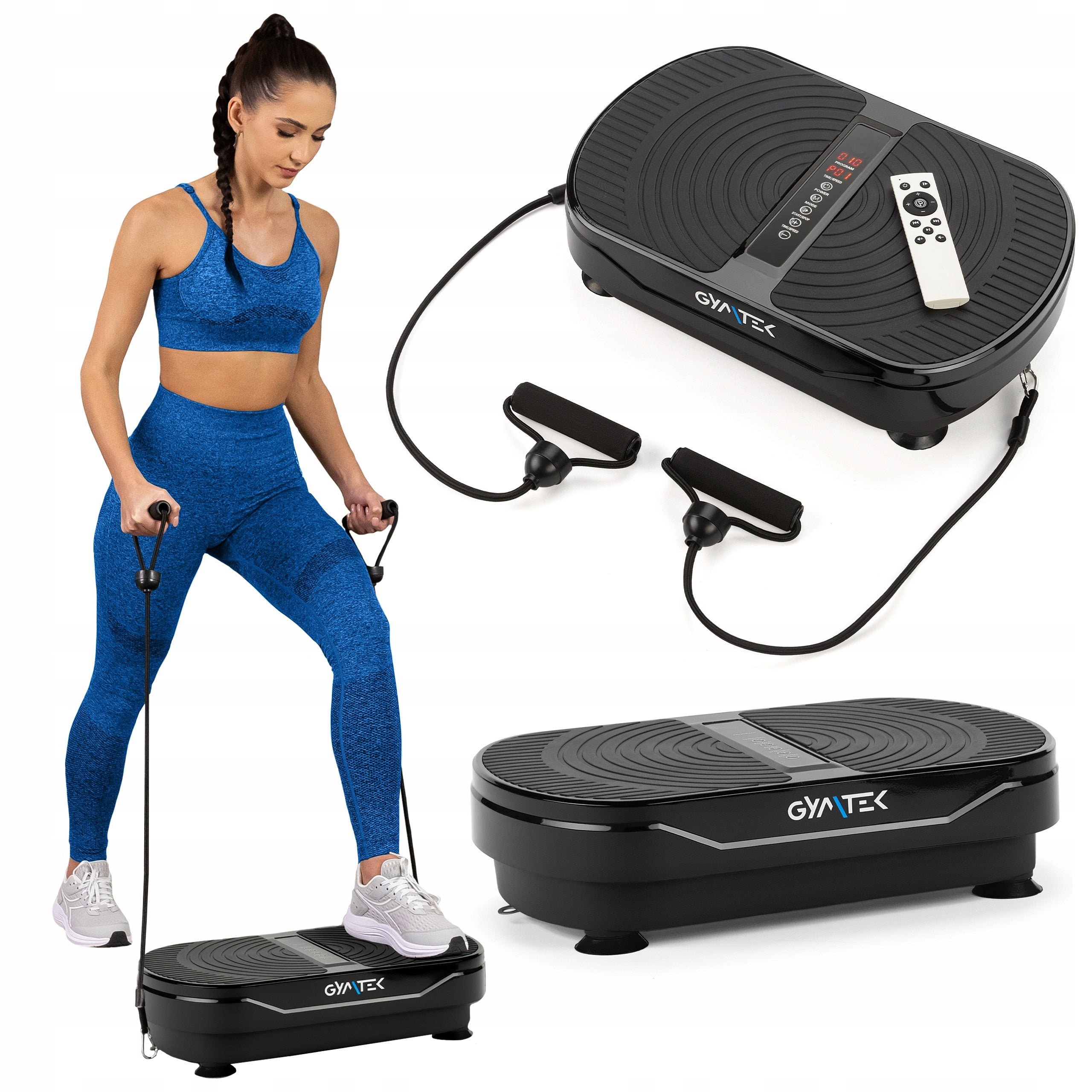 VIBRATING PLATFORM FOR FITNESS EXERCISES WITH LINKS UP TO 150KG GYMTEK