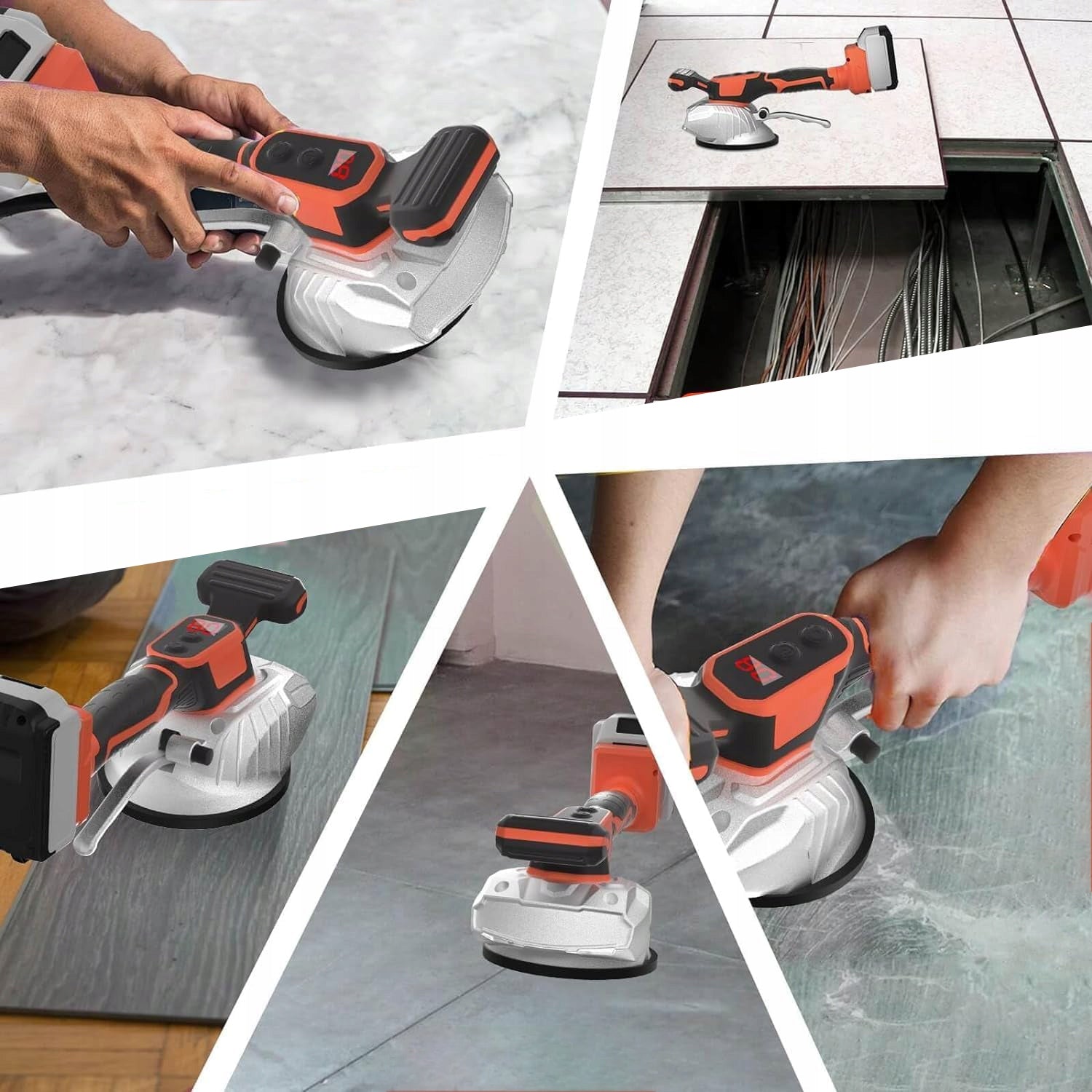 VIBRATING SUCTION CUP FOR LAYING TILES FOR LEVELING 2 AKU Kind tile leveling machine