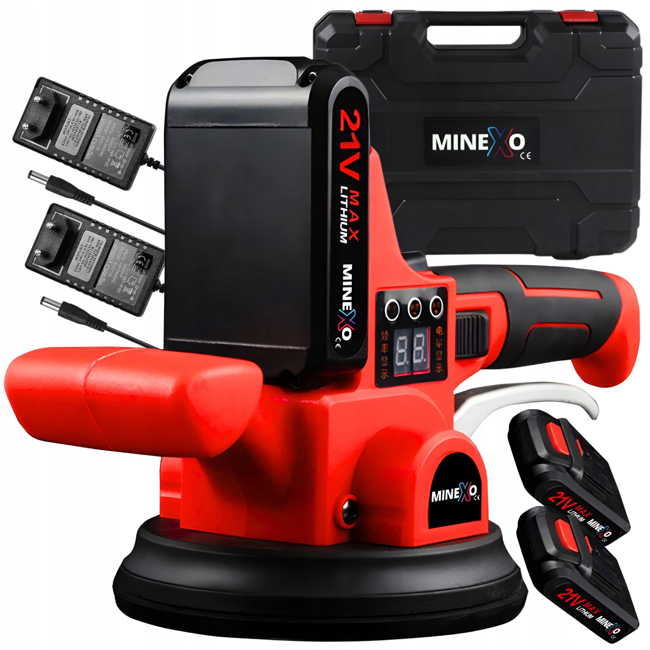 VIBRATING SUCTION CUP FOR TILES VIBRATOR FOR LEVELING 2x AKU STRONG 21V