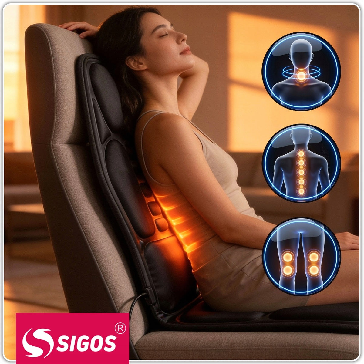 VIBRATION MASSAGE MAT FOR ARMCHAIR WITH HEATING 12V/230V AUTO/FOTEL + REMOTE CONTROL Manufacturer code MATA MASUJĄCA MASAŻER PODGRZEWANA
