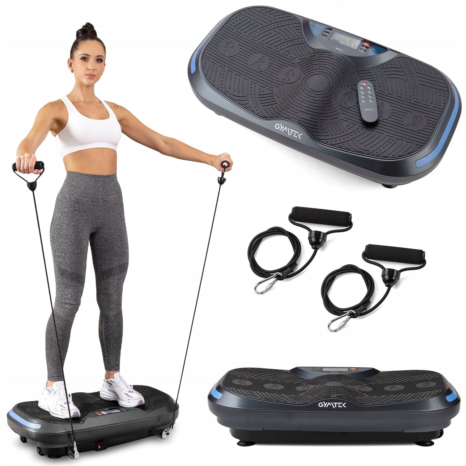 VIBRATION PLATFORM VIBRATING 3D MASSAGER WITH REMOTE CONTROL AND LINKS XP800 GYMTEK