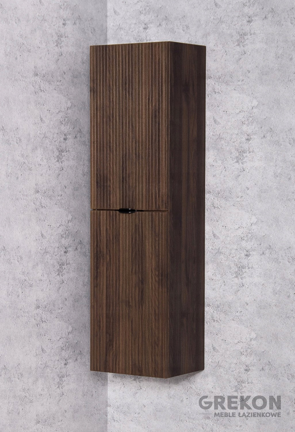 VICTA LAMELLO bathroom furniture walnut bookcase high Furniture color walnut