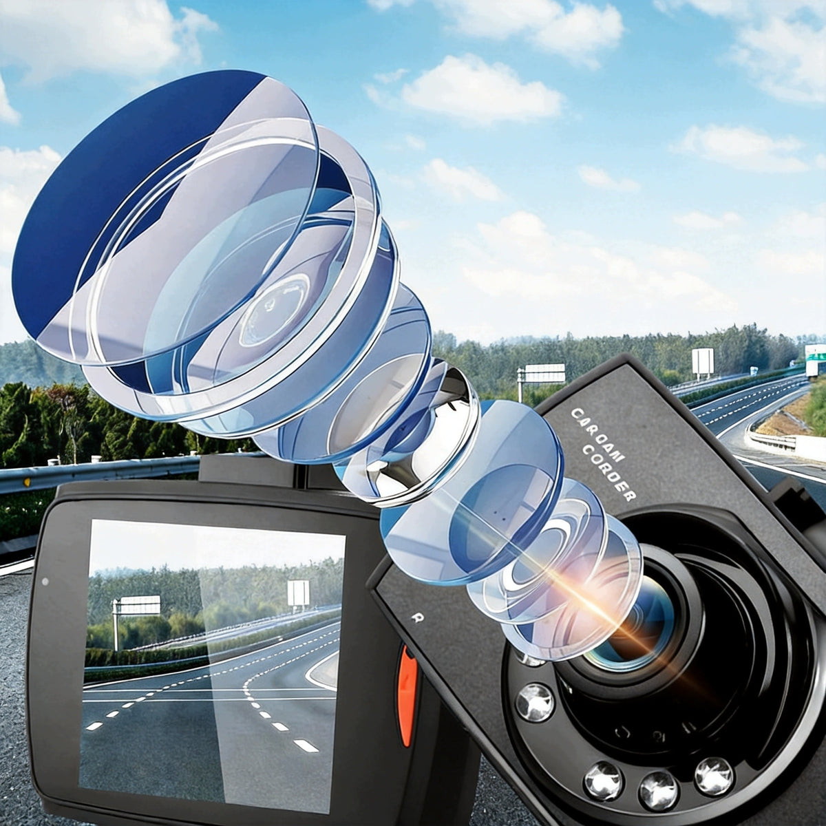 VIDEO DRIVING RECORDER CAMERA CAR CAMERA FULL HD 1080P LED BLACK Manufacturer code BEDEE