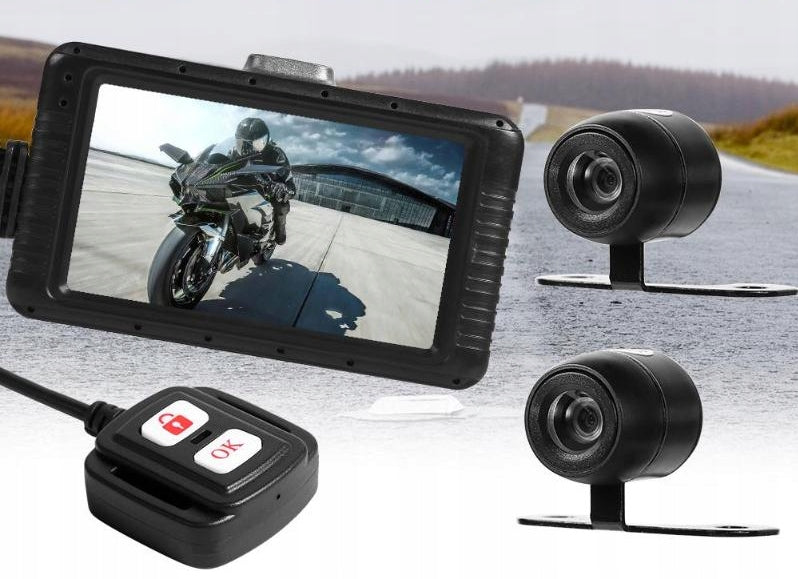 VIDEO RECORDER 3″ MOTORCYCLE VIDEO RECORDER MOTORCYCLE FULL HD CAMERA Manufacturer code Wideorejestrator 3″ 1080p SE100 z pilotem