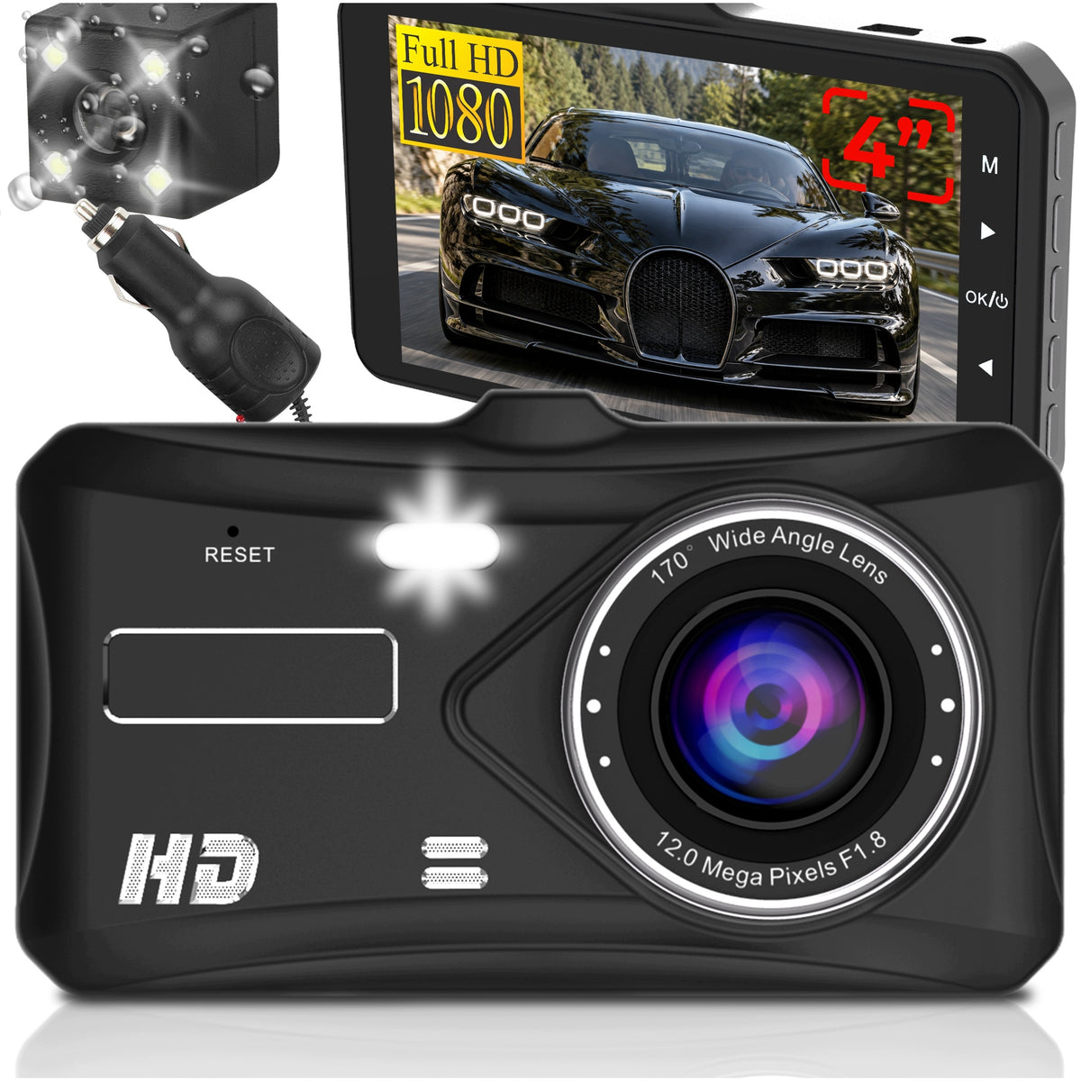 VIDEO RECORDER CAR FRONT CAMERA CAR REVERSING FULL HD