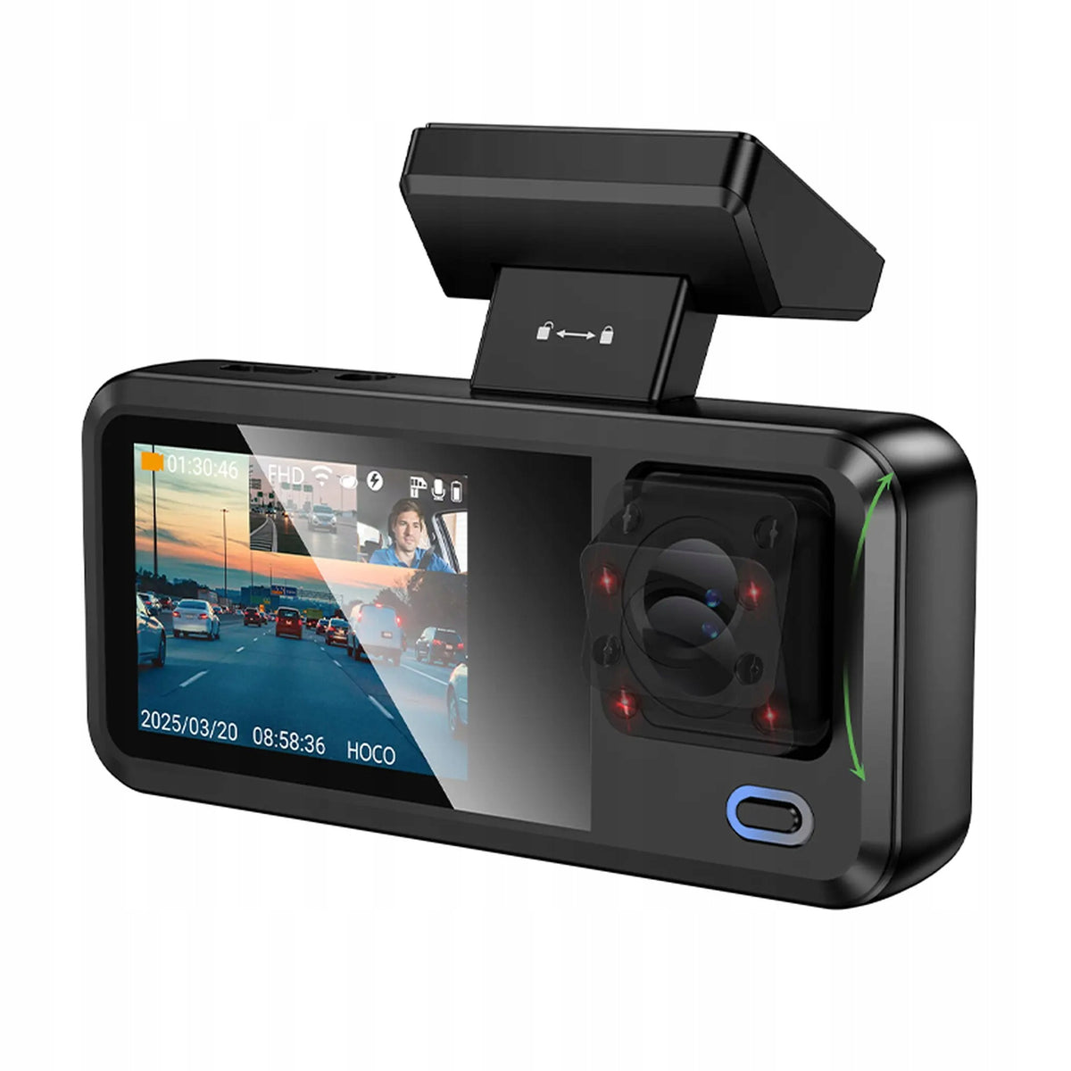 VIDEO RECORDER DASH CAM + INTERNAL + REAR HD HOCO FOR UBER TAXI Packaging status original