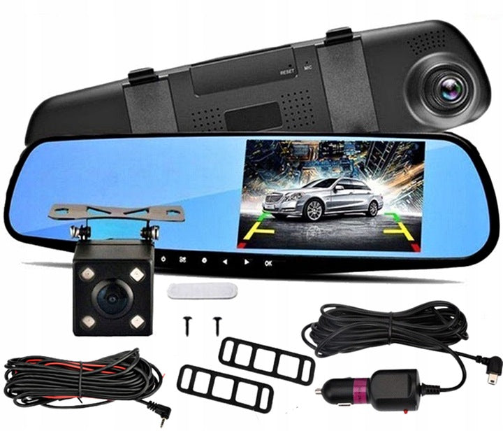 VIDEO RECORDER DASH CAM MIRROR RECORDER FRONT REAR FULL HD